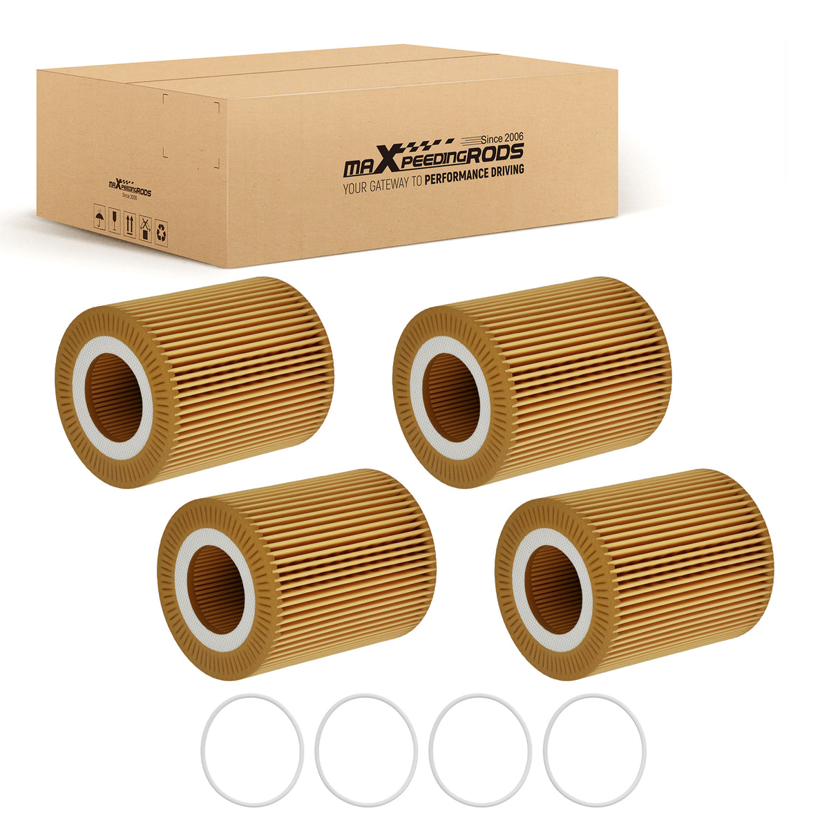 4PCS Oil Filter HU826X compatible for Ford F150Land compatible for Rover Discovery compatible for Range Rover 2016-2021