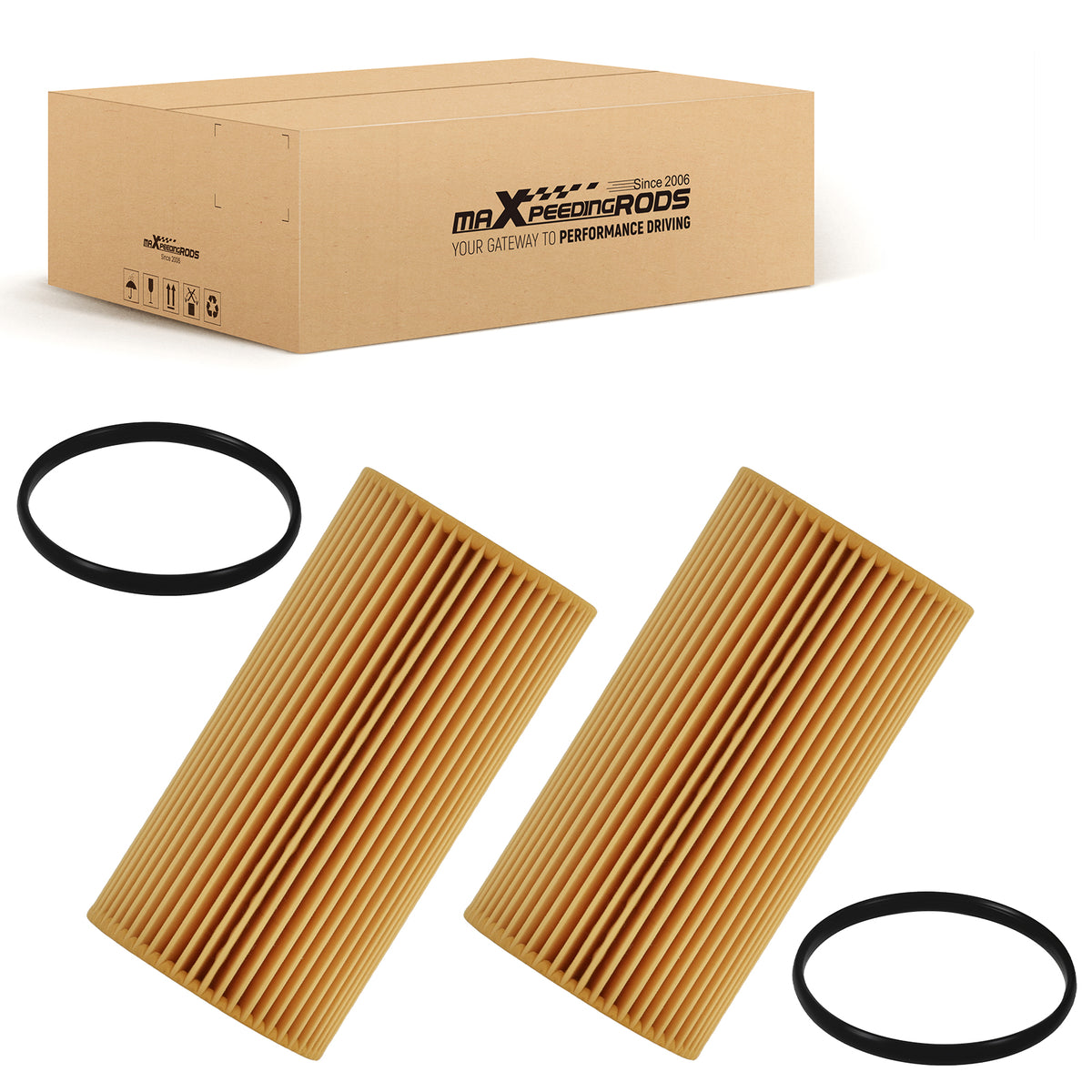 Oil Filter HU719/6x 2PCS compatible for VW Jetta Passat compatible for Audi A3 TT 2005-2021 w/Gasket New