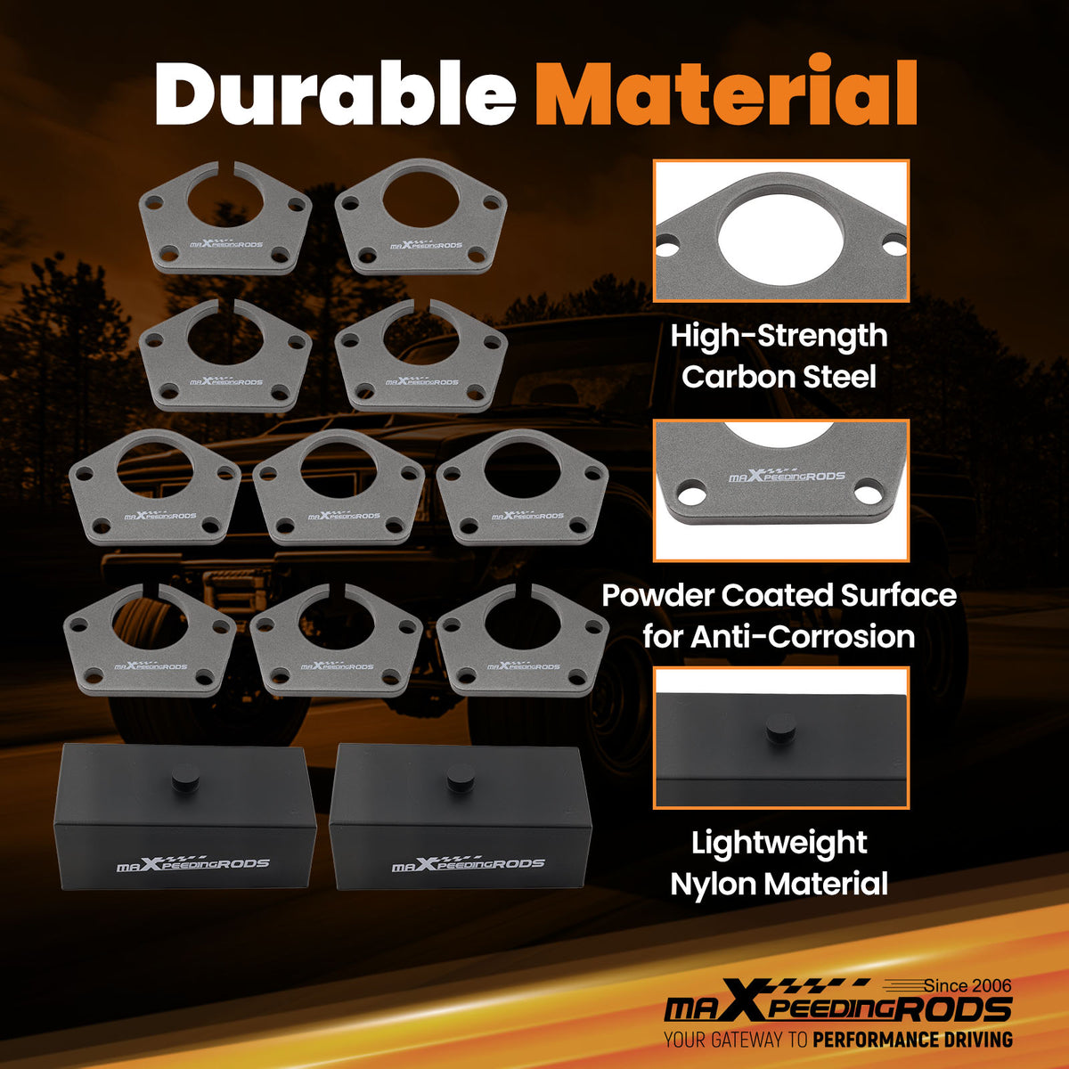 3 2 Lift Kit compatible For Toyota T100 Pick-Up 1986-1995 4WD Front Rear 4x4