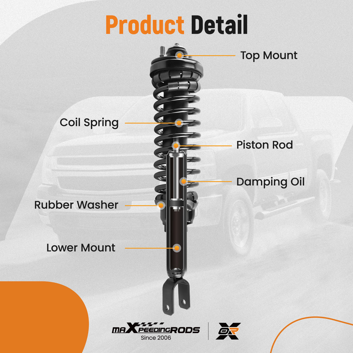 Rear Struts w/Coil Spring Assembly Compatible For Honda Civic 1996-2000 All Models