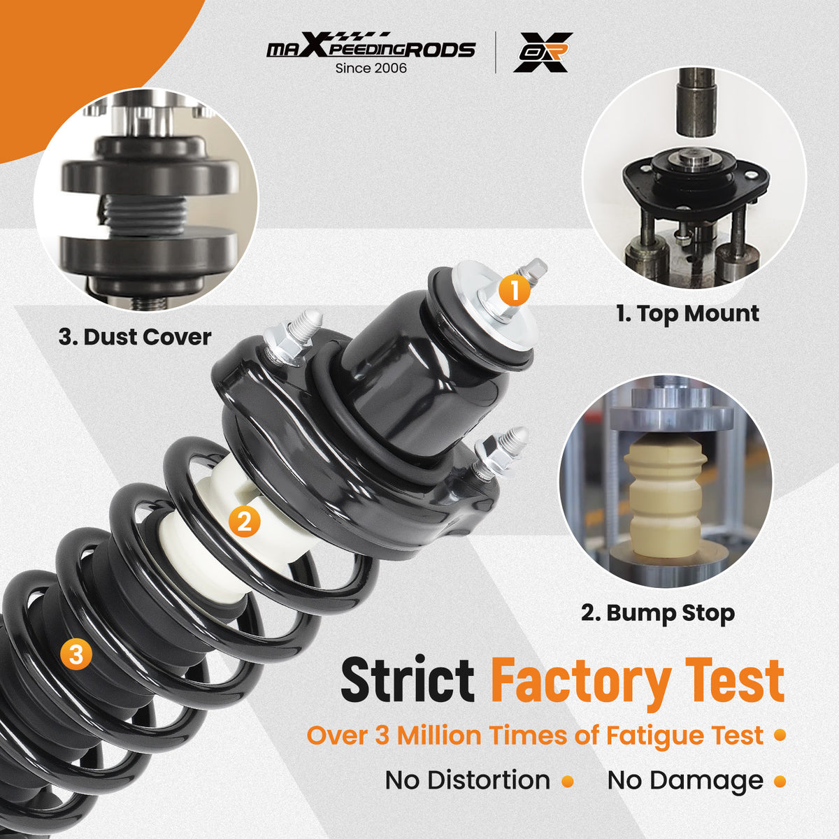 Rear Suspension Shock Absorber compatible For Mitsubishi Lancer 2008 2009 2010 DE/ES 172399