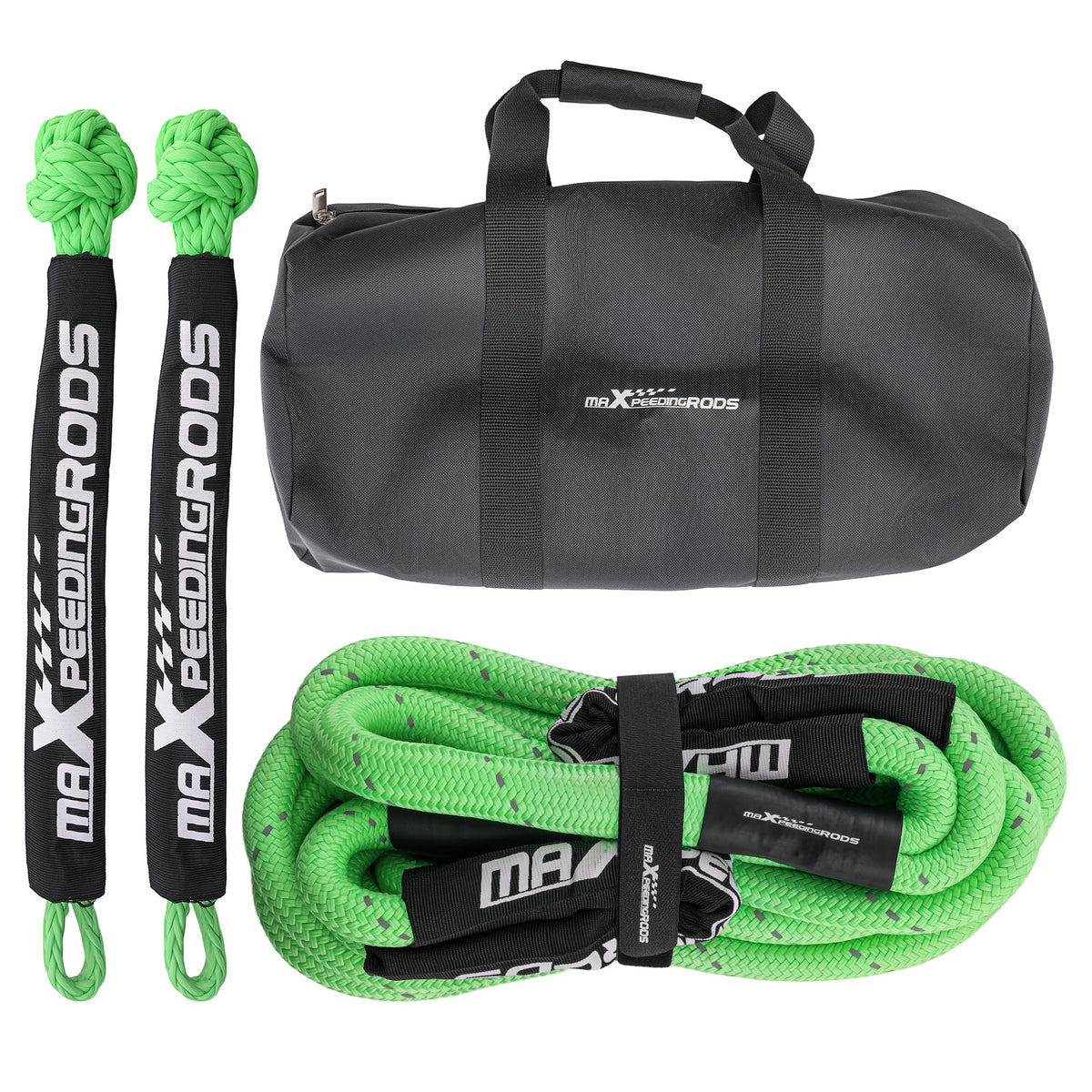 30ft Double-Braided Recovery Rope For Off-Road SUV Truck 14Ton Capacity