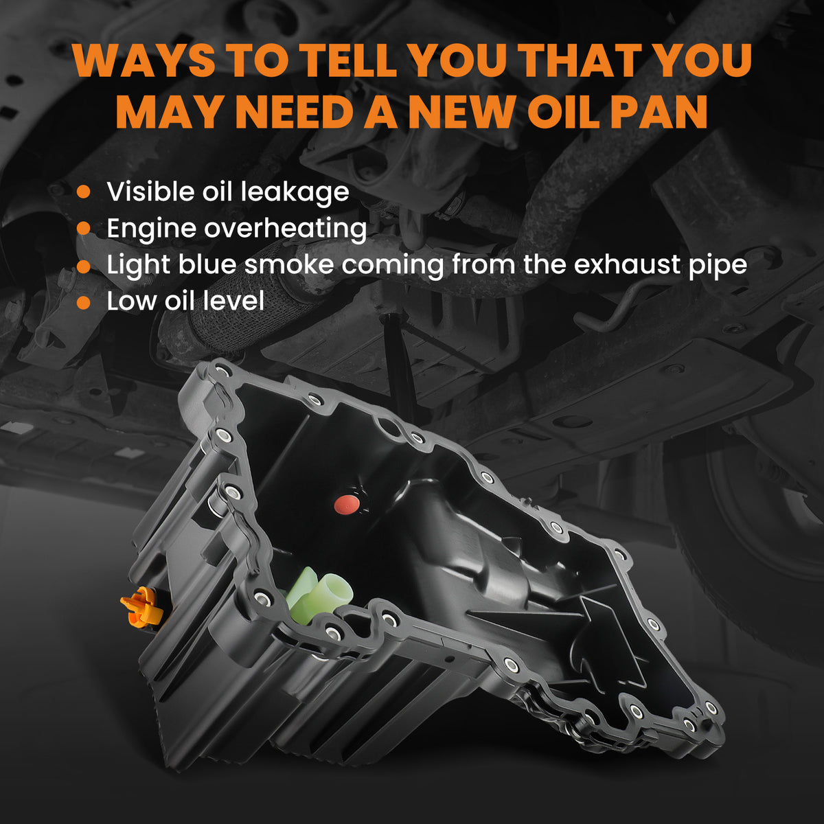 Engine Oil Pan Kit W/ Gasket For2015-18 compatible For Ford F150 2.7L V6 FL3Z-6675C 264336