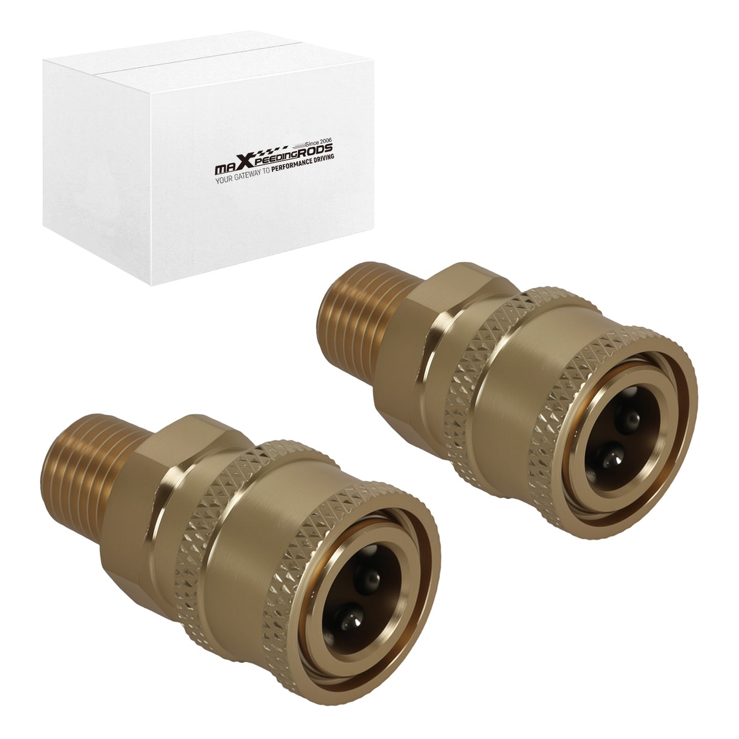 2Pcs 1/4 Quick Connect Male NPT Thread High Pressure Washer Adapter Fitting