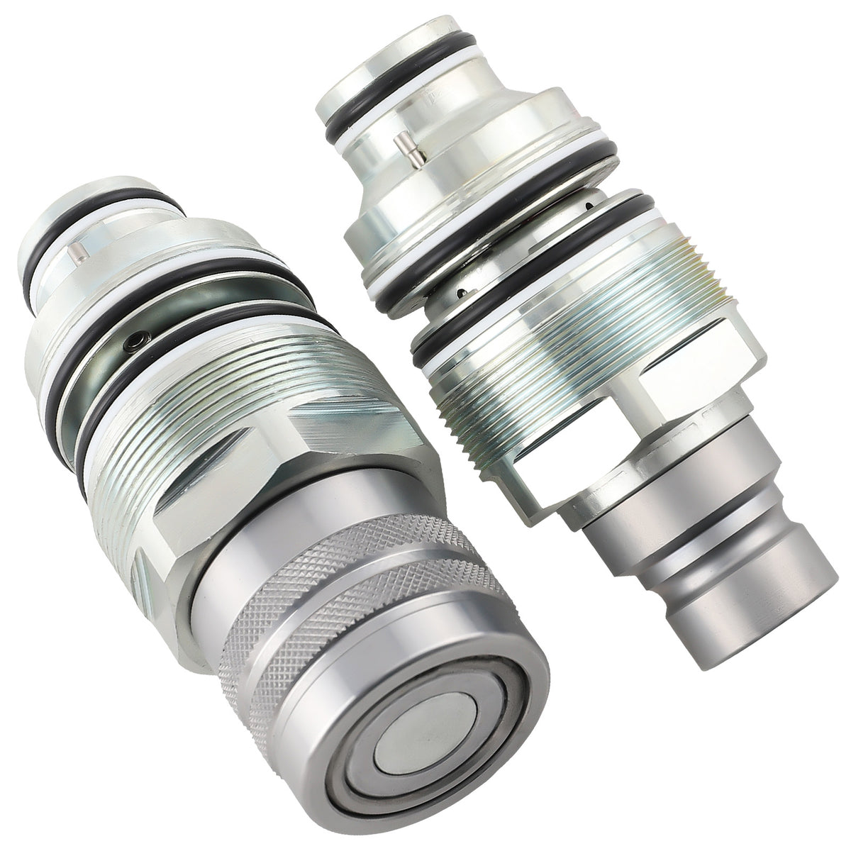 MaleFemale Flat Face Coupler Kit compatible For Bobcat Loader 753 763 6679837 6680018