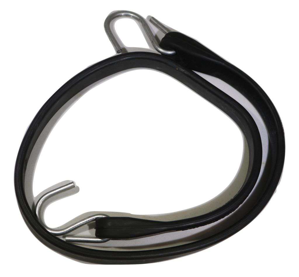 15 Inch Rubber Tarp Straps w/ Crimped S Hooks | 20 PACK