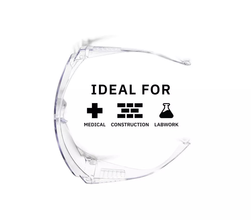 10PC Safety Goggles Glasses Lab Work Eye Protective Eyewear Clear Lens