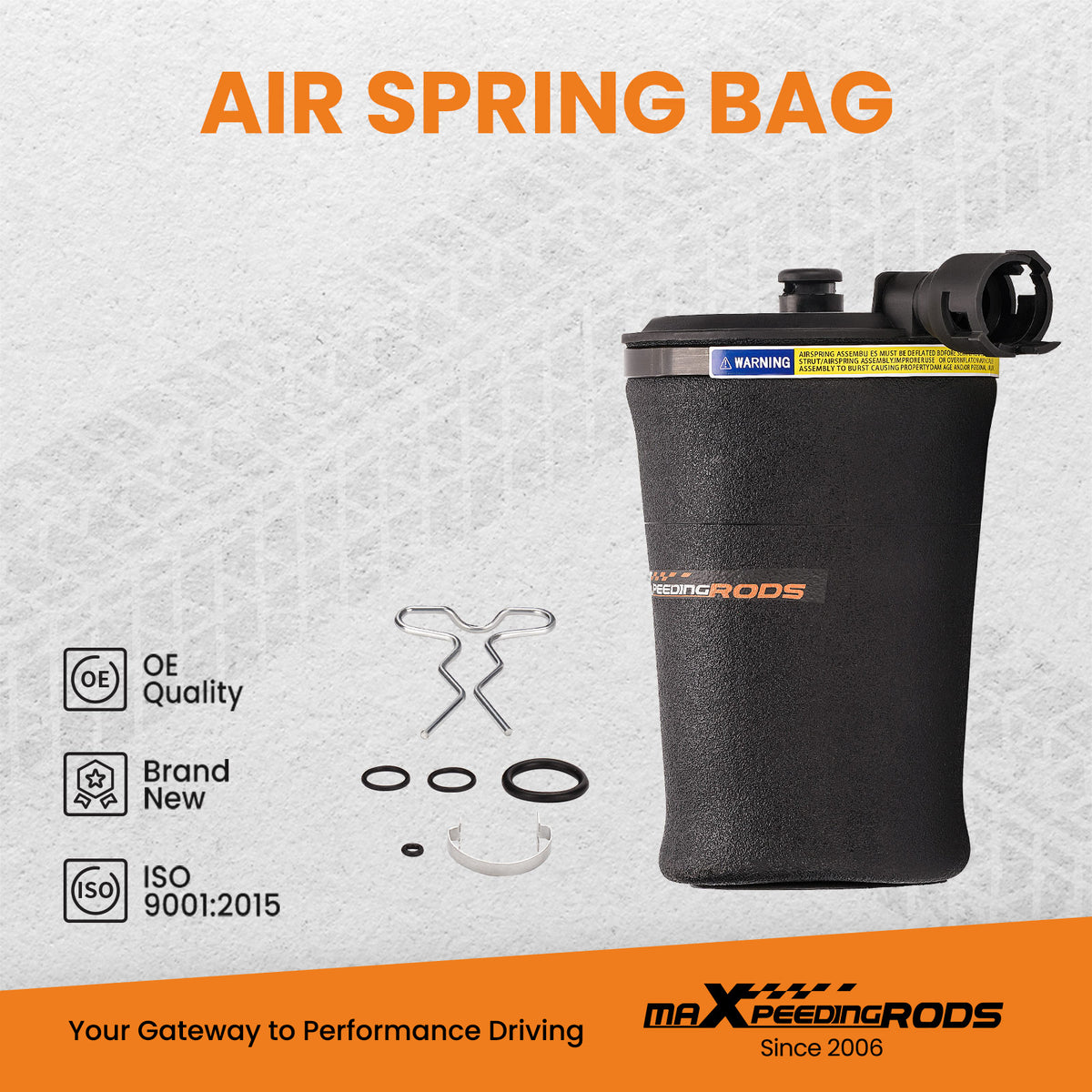 Pair Air Shock Suspension Bag Rear Left Right compatible For Lincoln Town Car 1989 - 2010