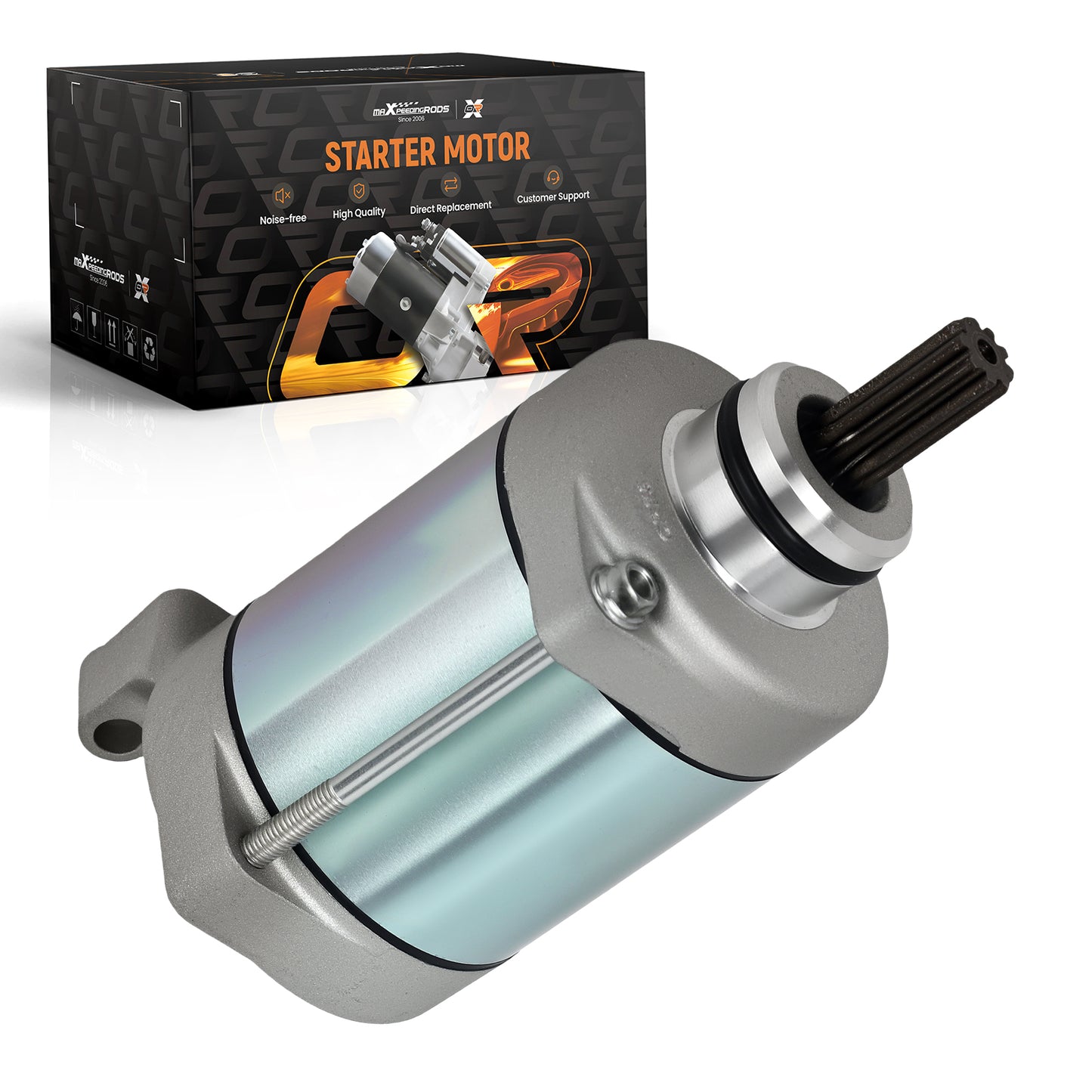 9 Teeth Starter Motor compatible For Yamaha YFZ450R 2009-2025 CW PMDD 18P-81890-00-00