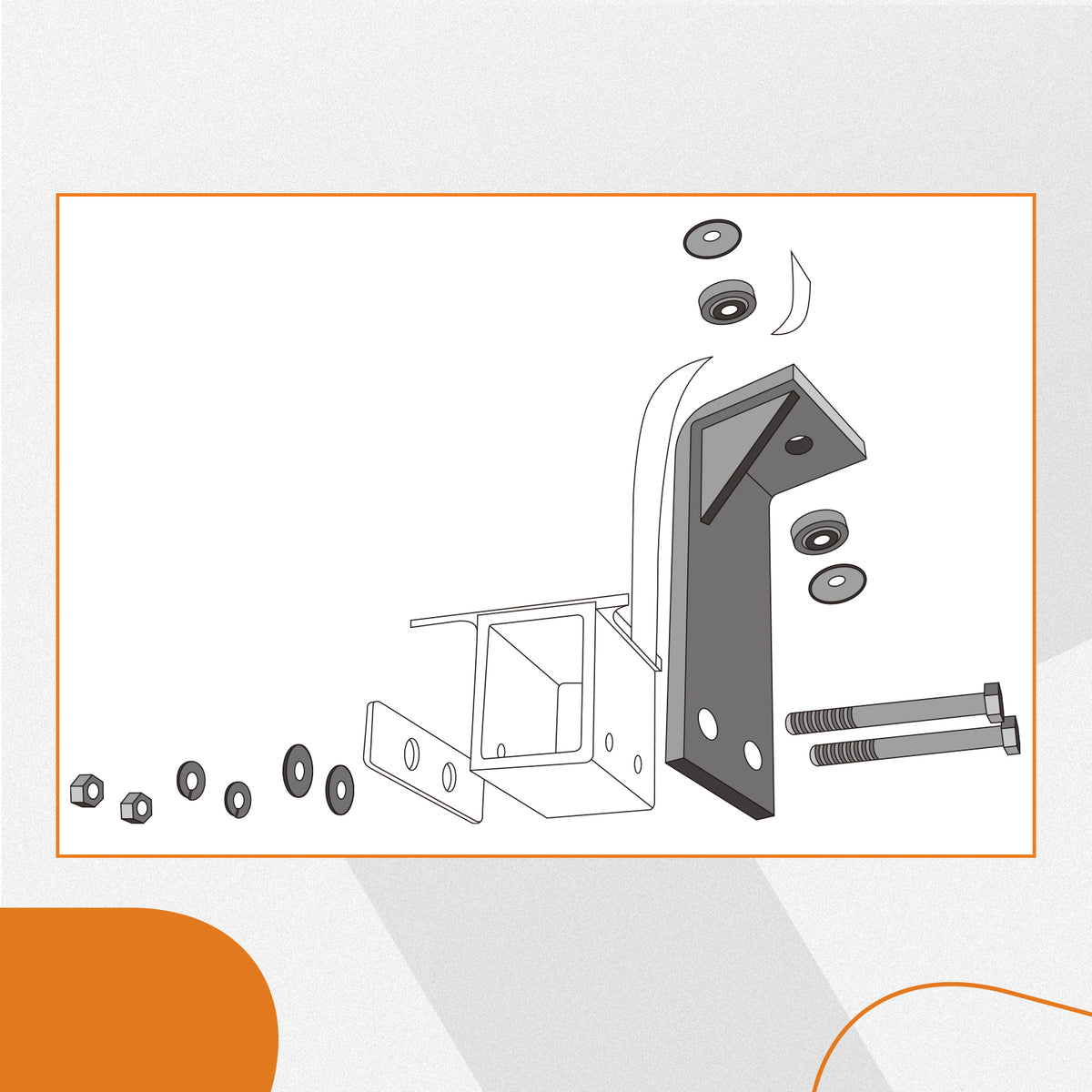 Rear Right Shock Mount Rust Repair Kit compatible For Ford Escape / Compatible For Mazda Tribute