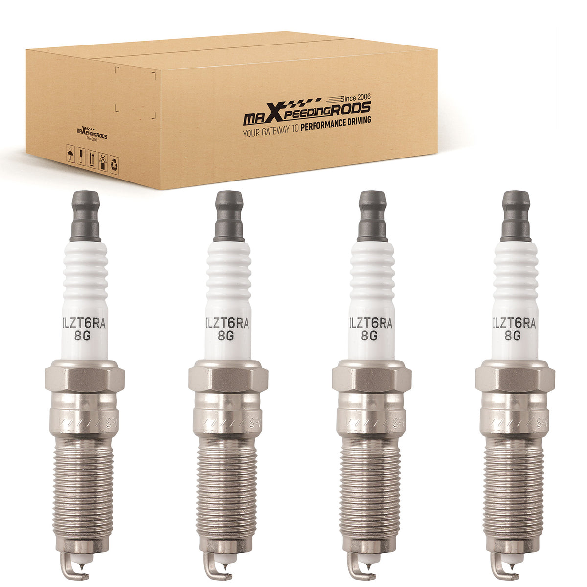 4PCS Iridium Spark Plugs compatible for Ford Escape 1.6L 2013-2016 ILZTR6A8G XP6043
