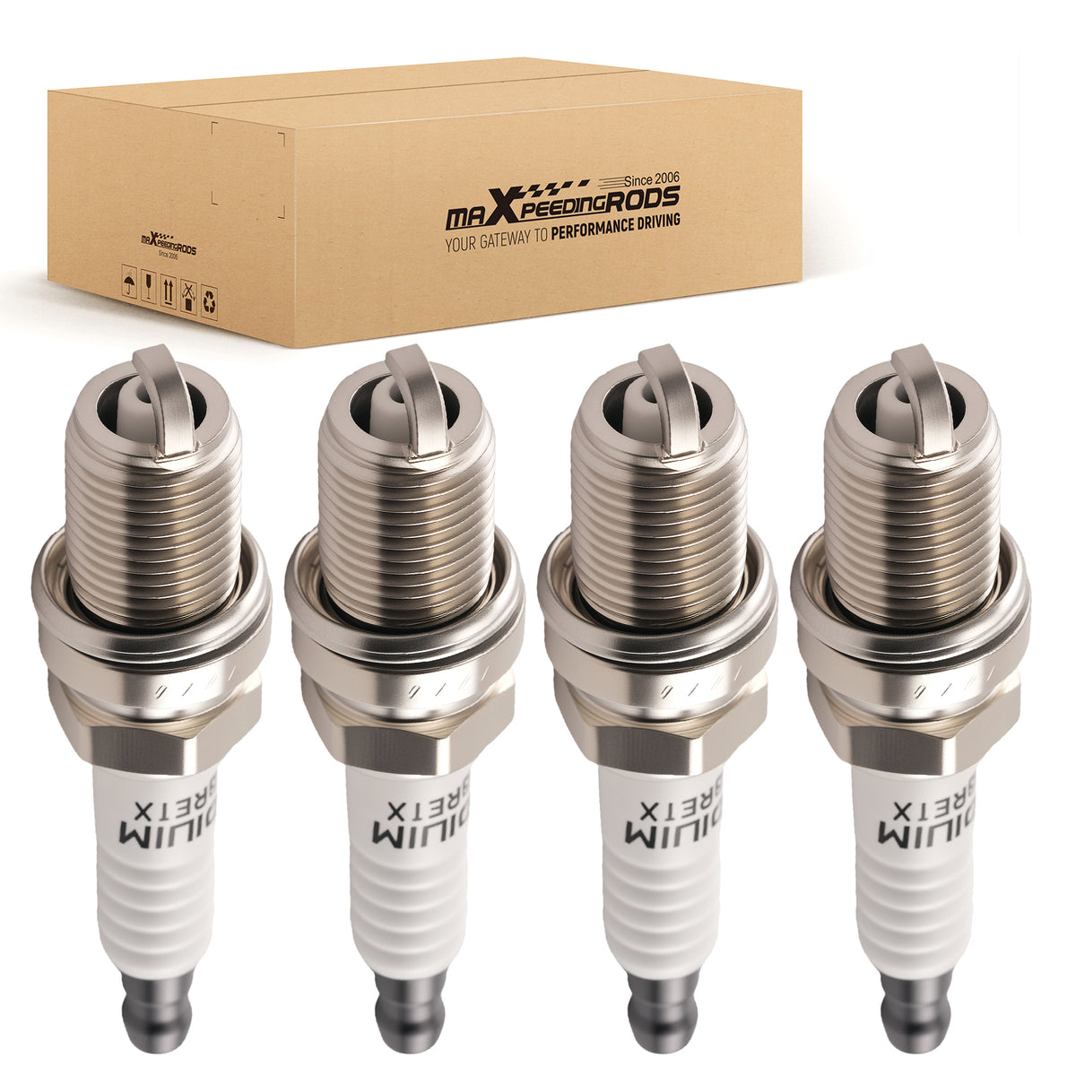 4pcs Iridium Spark Plugs compatible for Saab 9-3 9-3X 2.0L 2003-2011 6418 PFR6Q