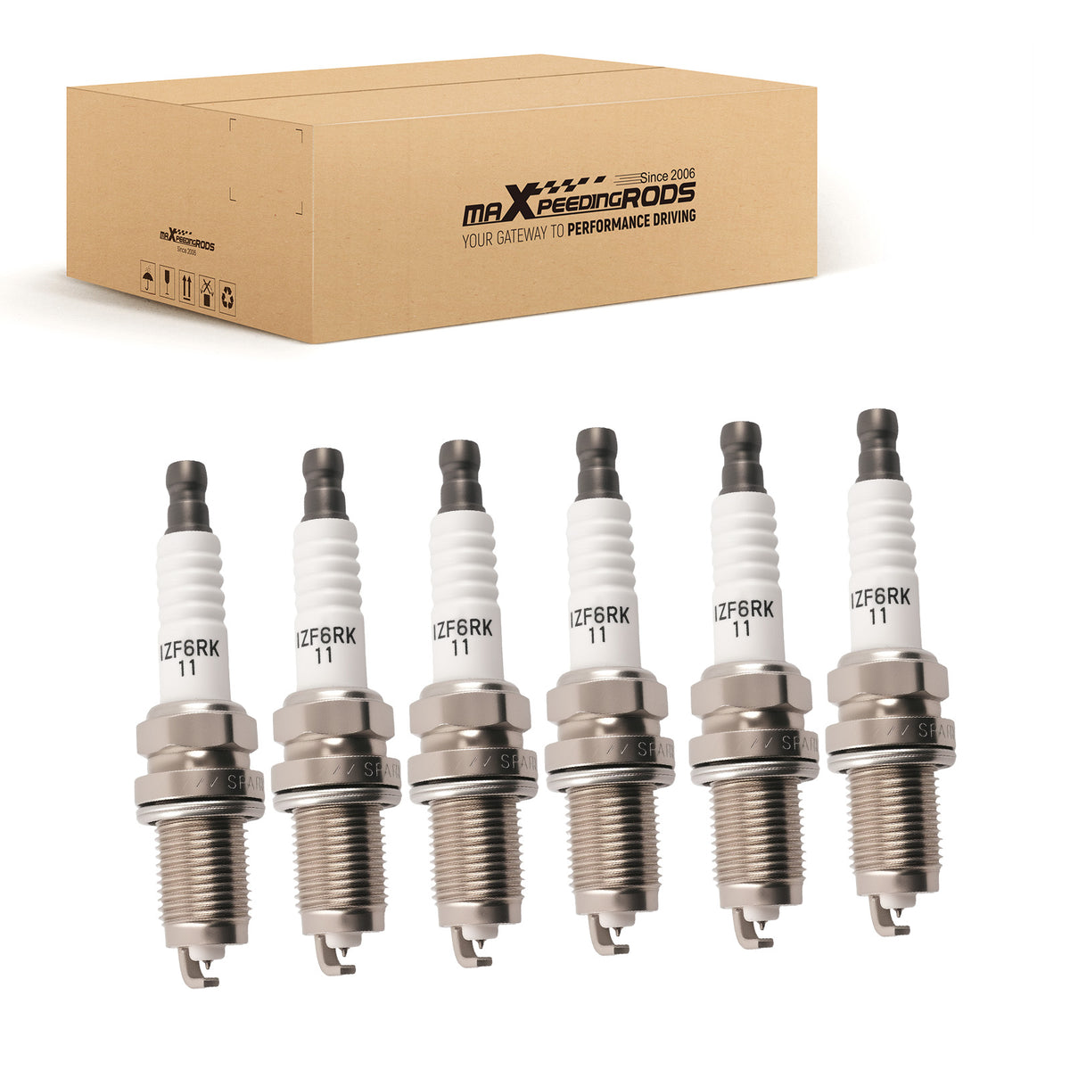 6PCS Iridium Spark Plugs compatible for Acura MDX 2007-2009 V6 3.7L IZFR6K-13 6774