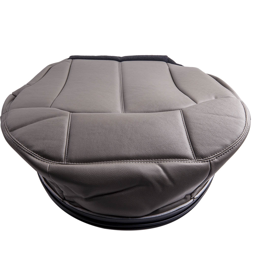 Front Left Driver Side Leather compatible For Seat Cover compatible For GMC Sierra and compatible For Yukon 1999-2002 Gray