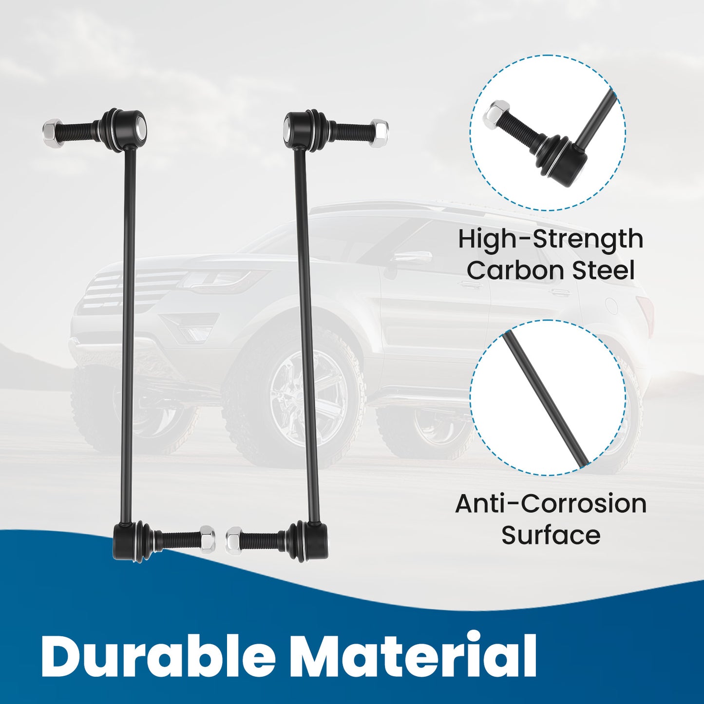 4x Suspension Stabilizer Bar Link compatible for Ford Explorer 2011-2018 K750616 Front rear