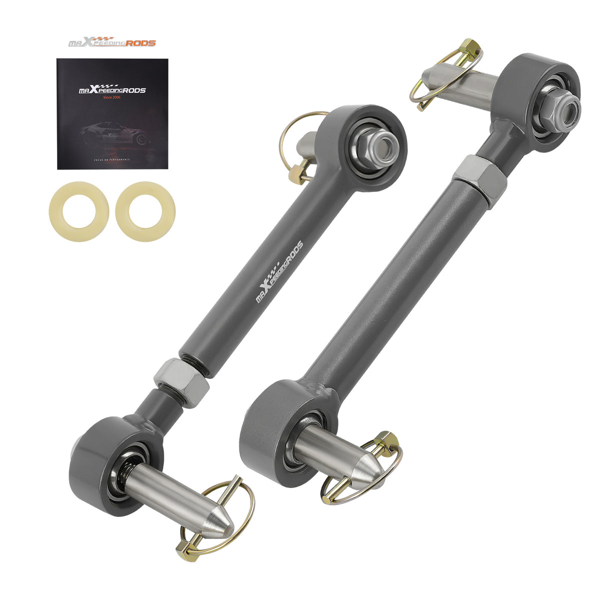 Front Sway Bar Links 2.5-6" Compatible For Jeep Wrangler JK 2007 2008 2009 2010 2011-2018
