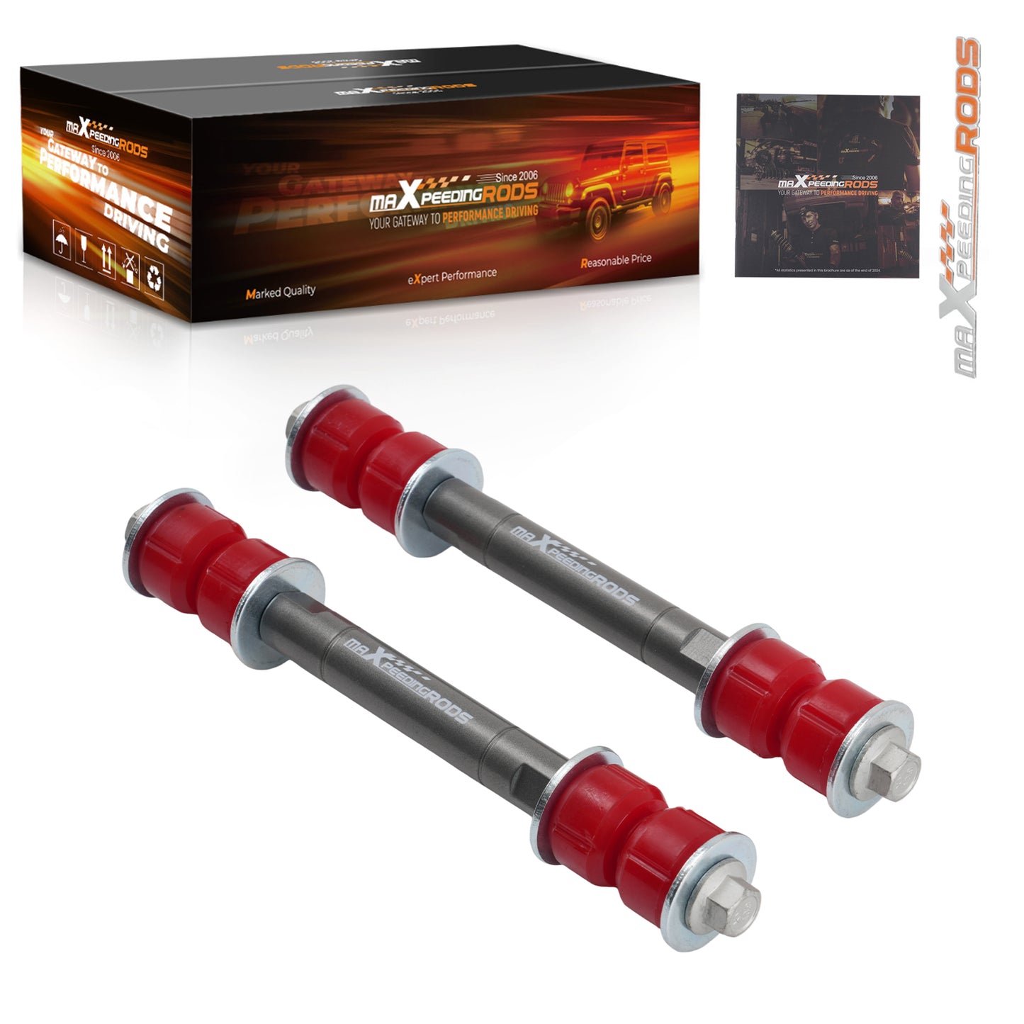 Front Sway Bar Links compatible For Chevrolet Silverado Sierra 1500 1999-2007 Poly Bushing