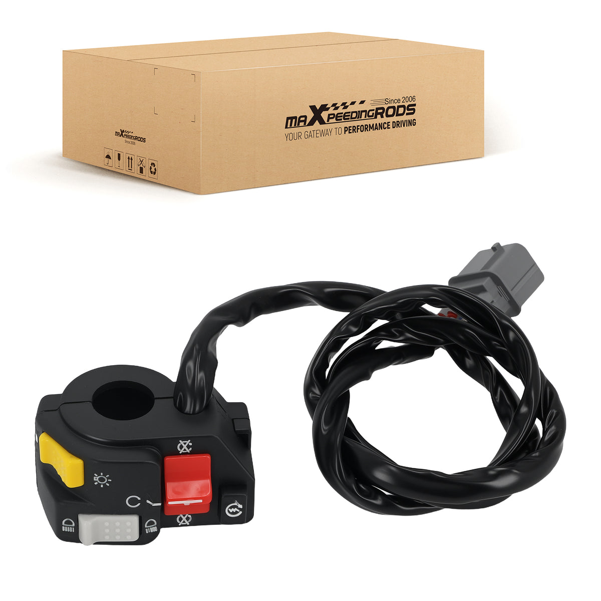 Left Handlebar Start Stop Switch compatible for Honda Rancher TRX350TM TRX350FM 2000-2005