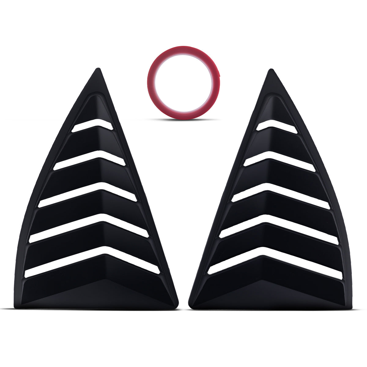 Car Quarter Window Louvers compatible for Chevy Camaro 10-15 Side Panel Matt Black