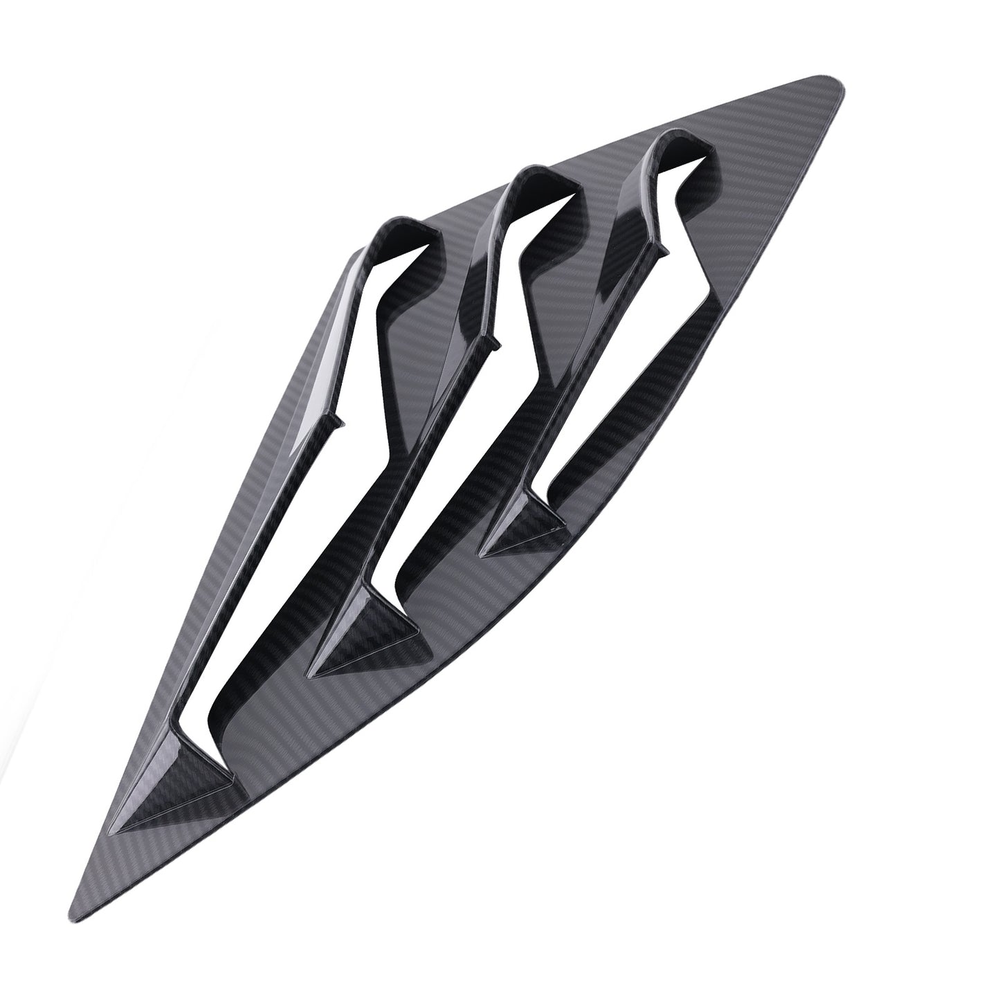 Rear Window Side Louver Cover Hood Trim compatible for Honda Jazz 2014-2019 Gloss