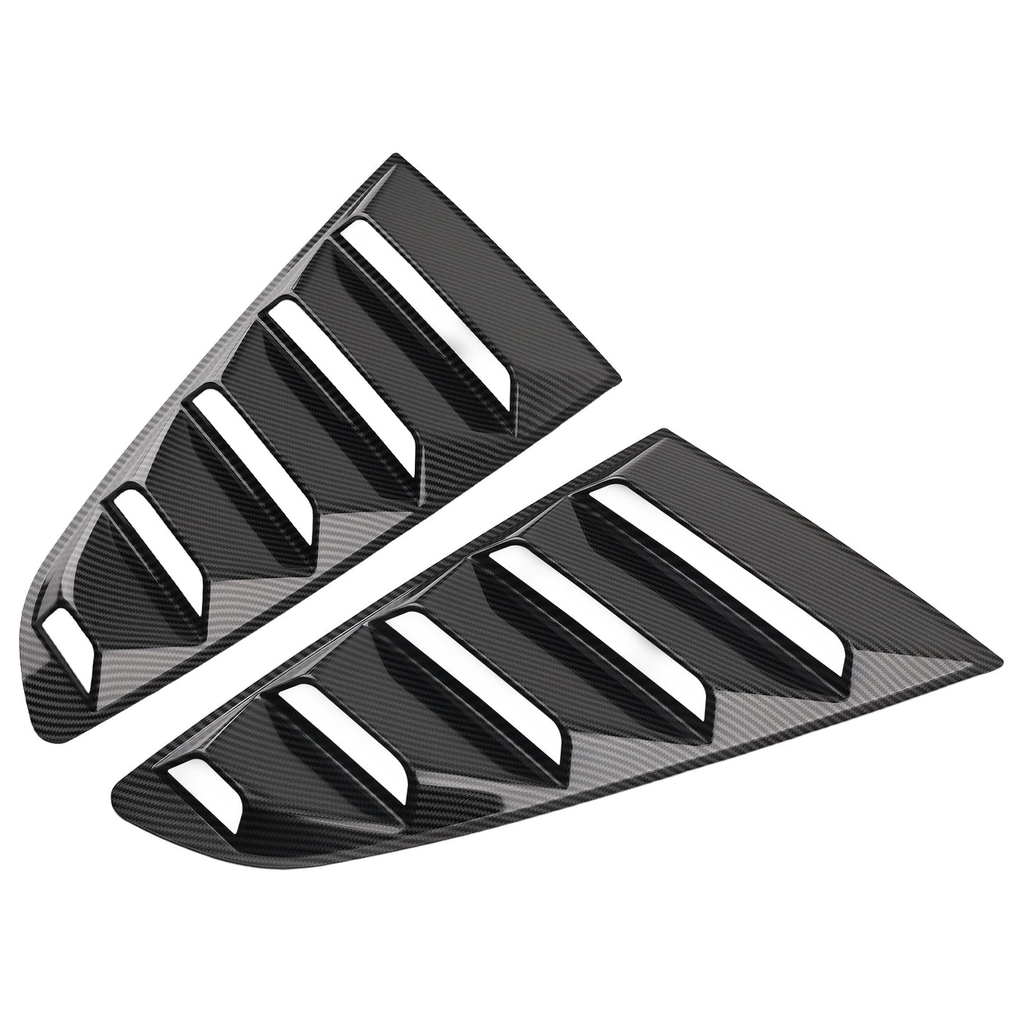 Car Louvers Side Window compatible for Ford Mustang 2015-2023 Carbon Fiber ABS