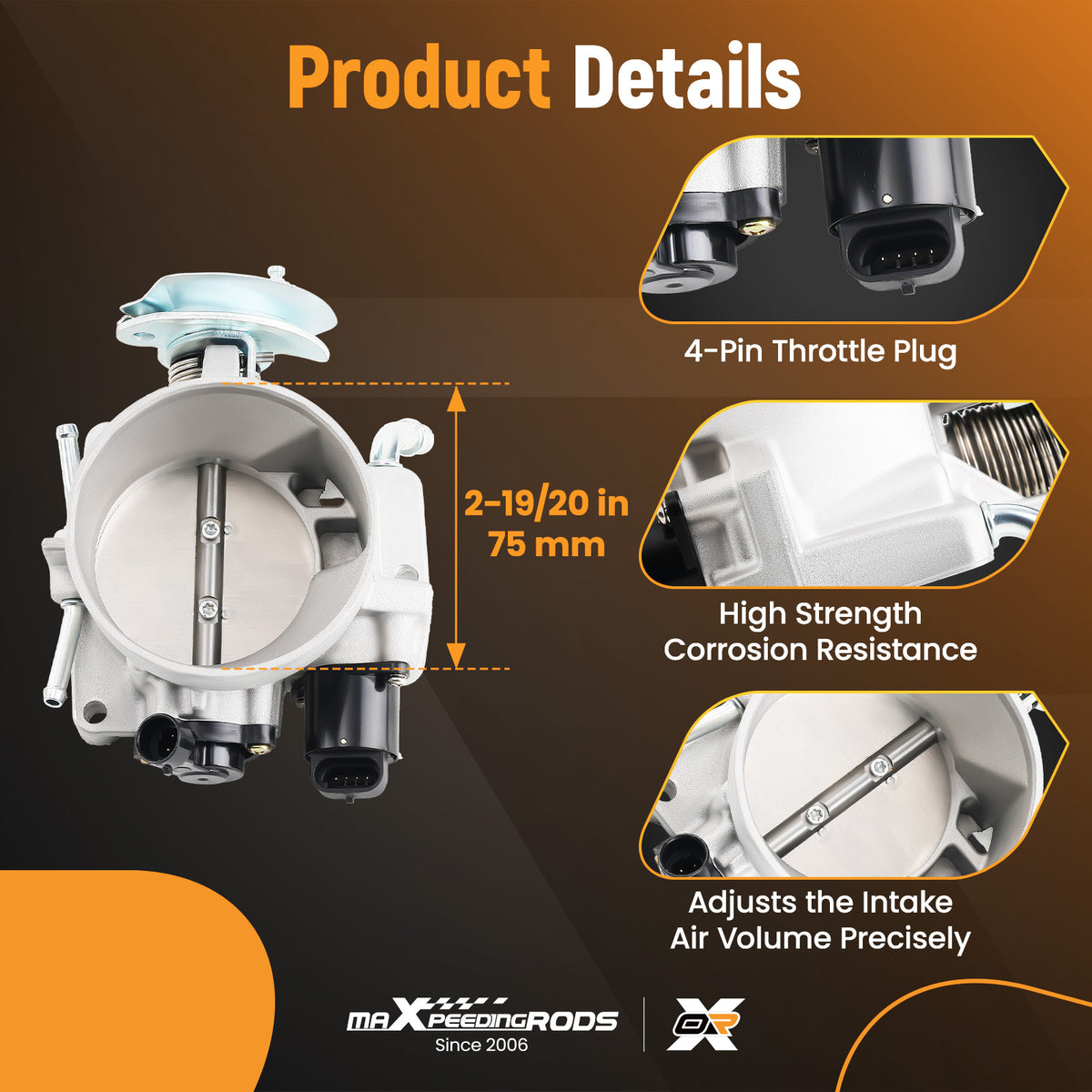 Throttle Body compatible For Cadillac Escalade Chevrolet Avalanche 1500 2002 5.3L 88984260