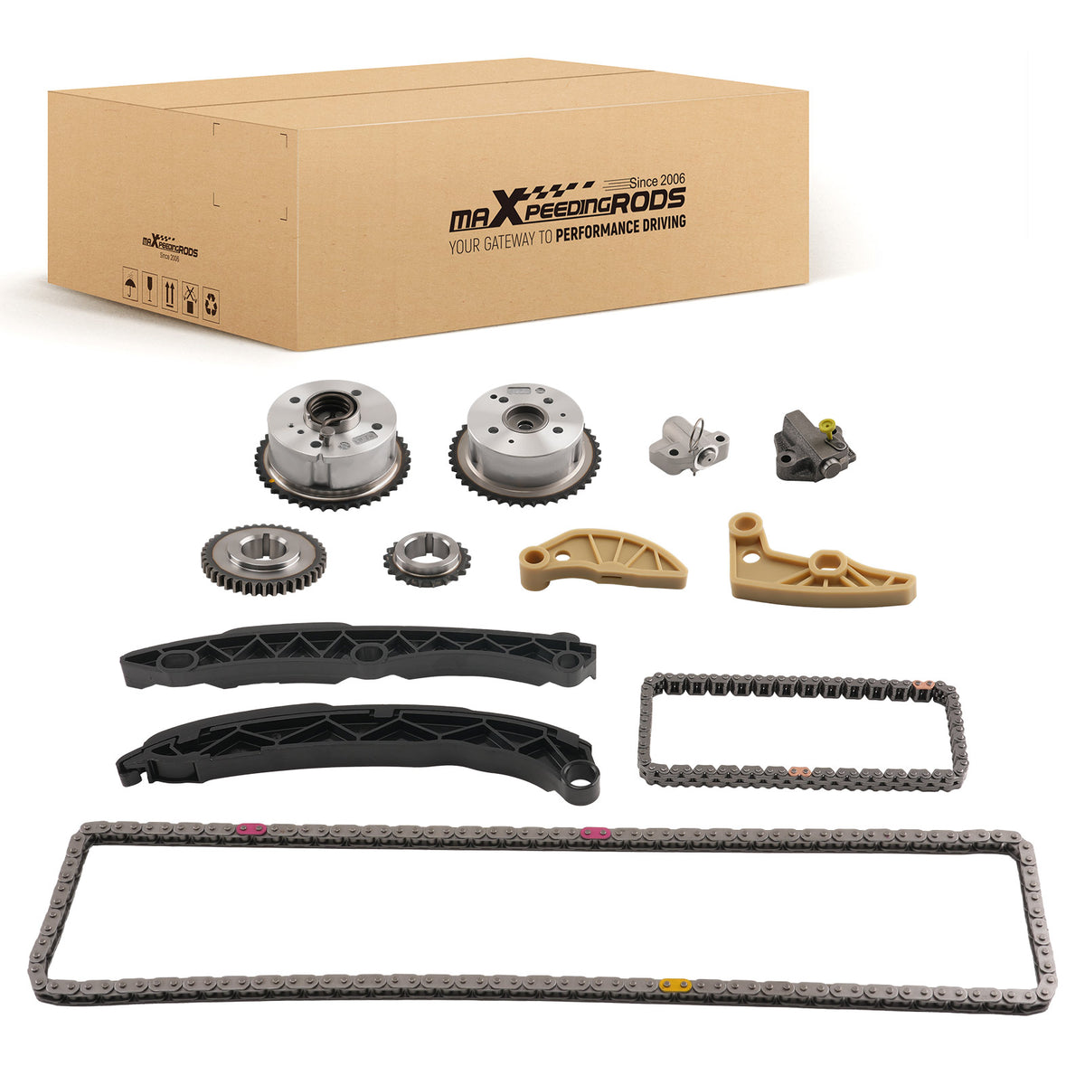 Engine Timing Chain Kit compatible For Hyundai Santa Fe 2.0L 2.4L 2013-2018 74 Links