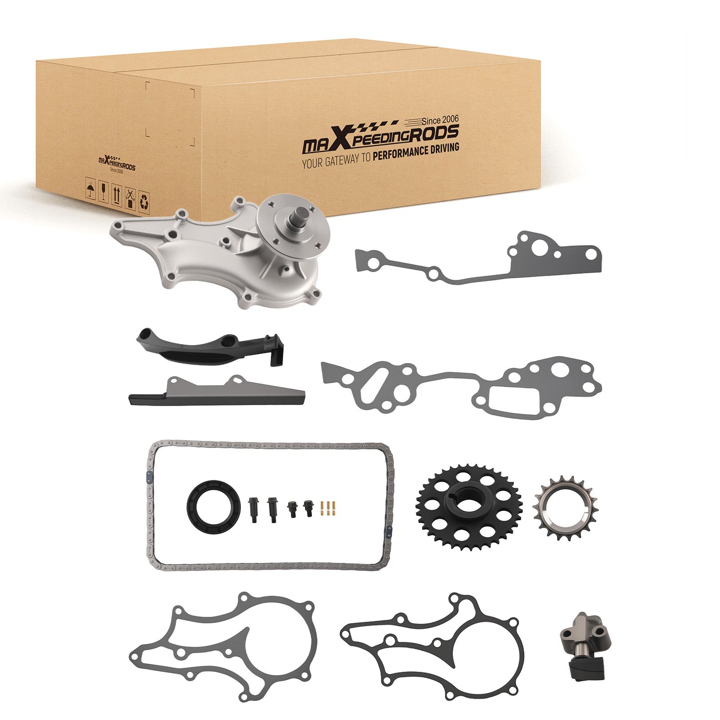 Engine Timing Chain Kit compatible For Toyota 4Runner 2.4L 1985-1989 13506-38010 Water Pump