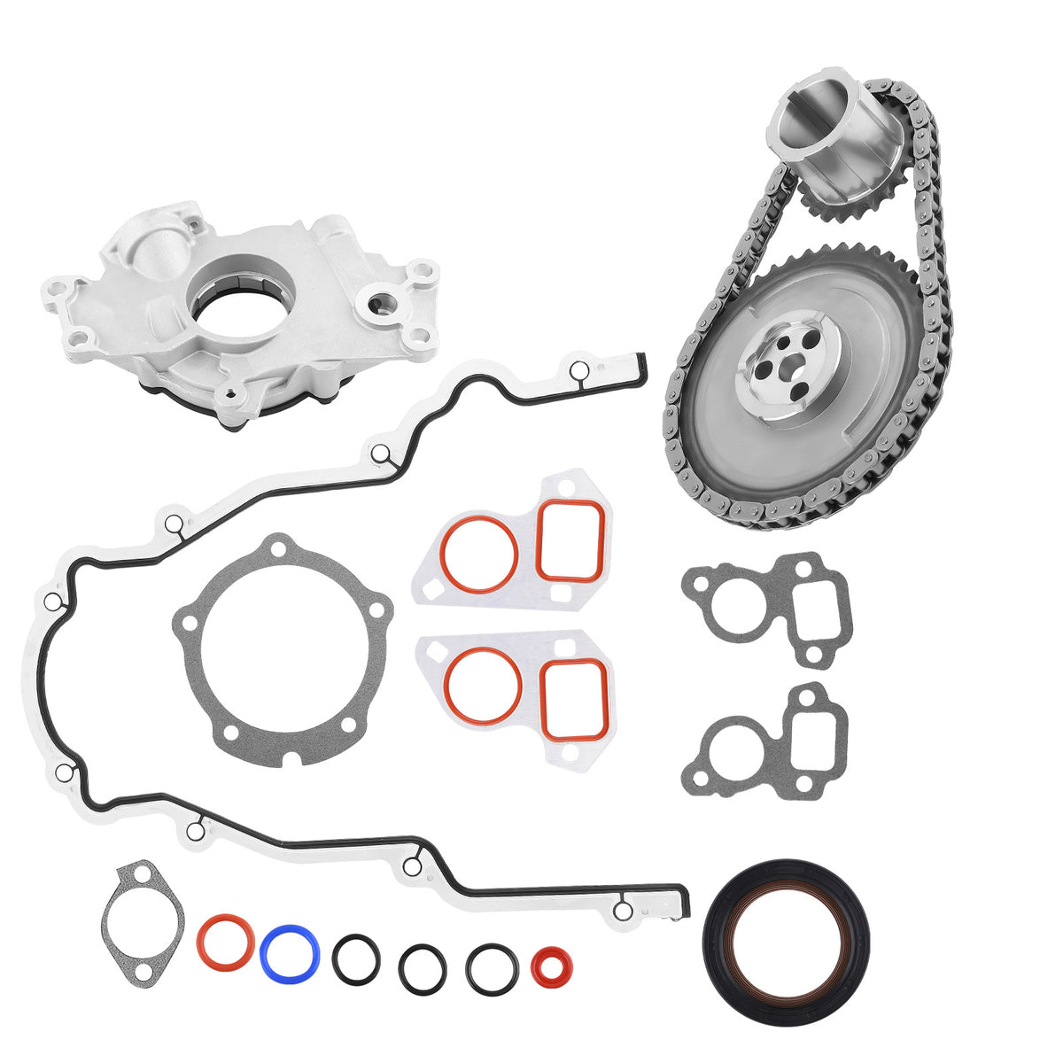 Oil Pump change Kit+ GasketsTiming Chain Kit compatible For BUICK CHEVROLET GMC4.8 5.3