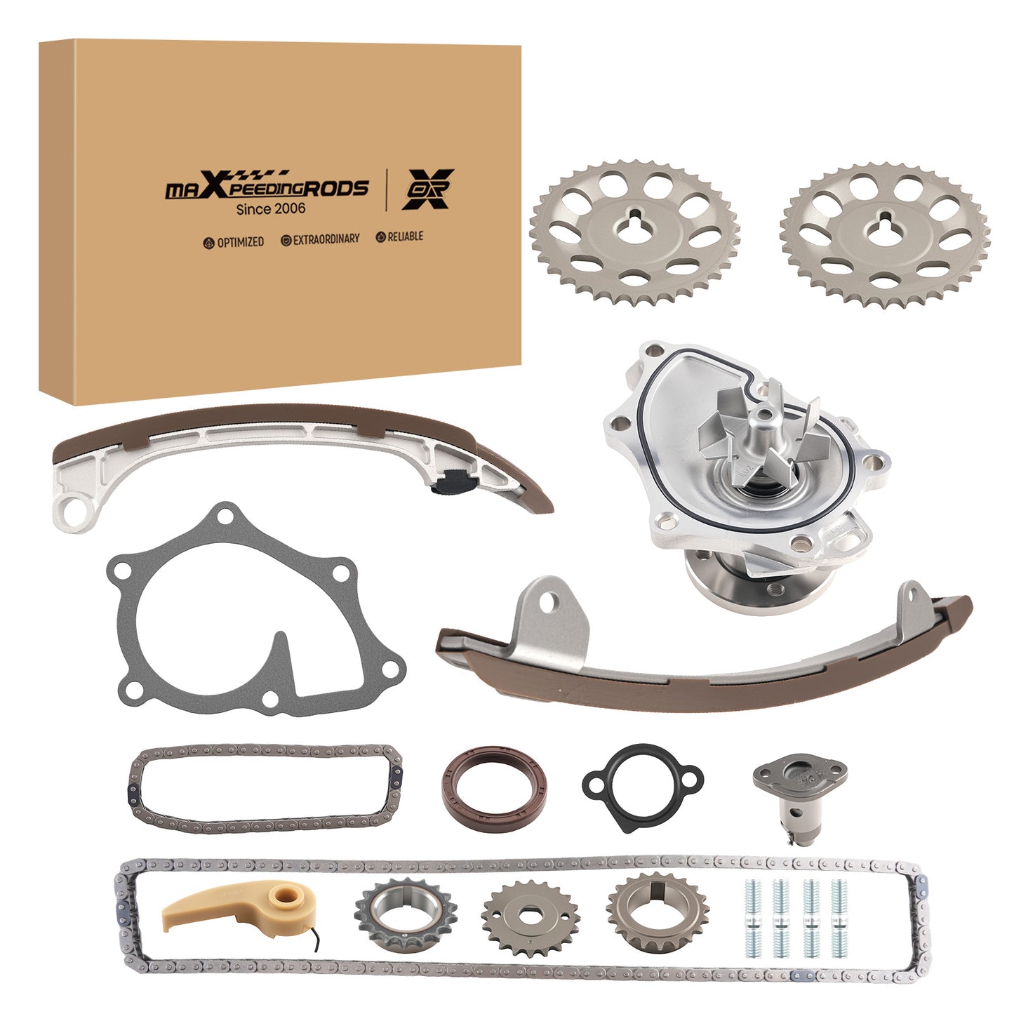 Engine Timing Chain Kit compatible For Toyota Camry 2.4L 13559-OH010 13561-0H010 TK922