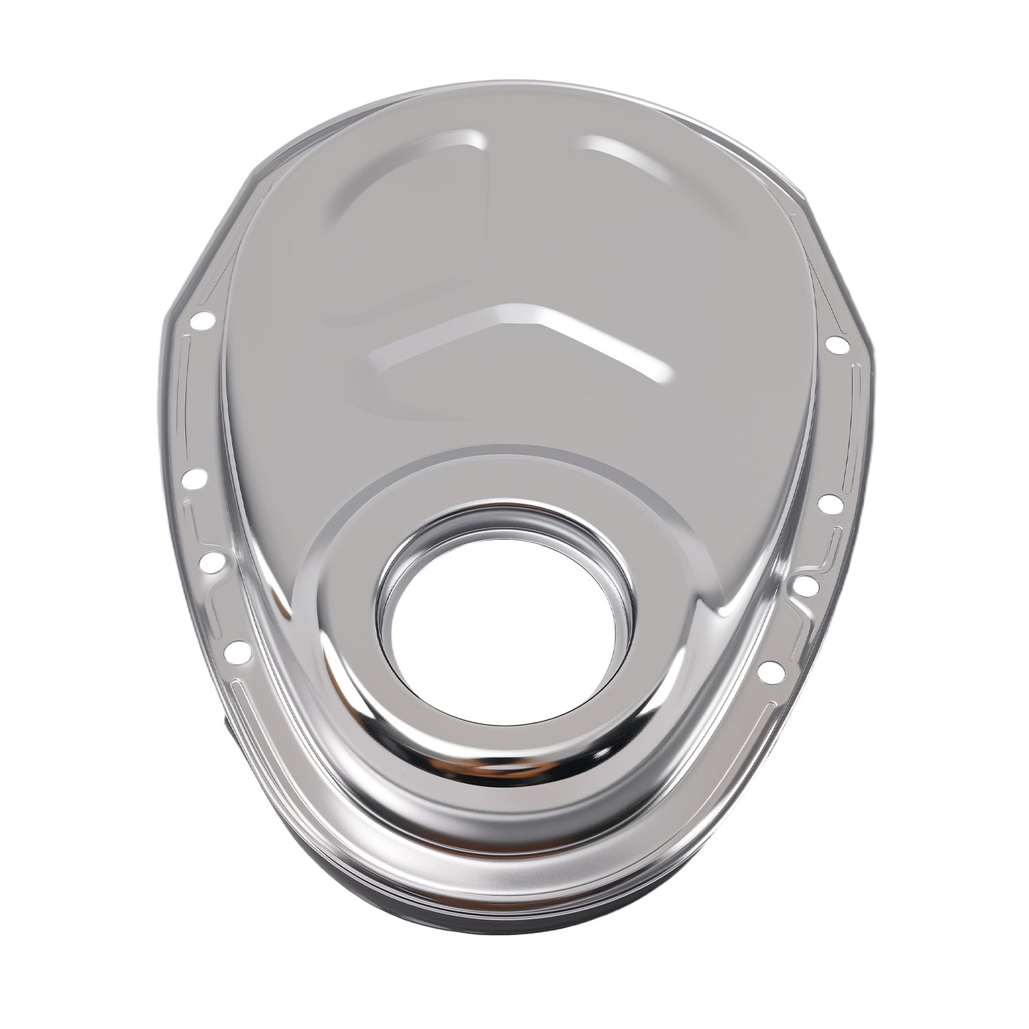 Timing Chain Cover for SB compatible for Chevy V8 SBC 283 327 350 383 400 V8 Roller Cam Chrome