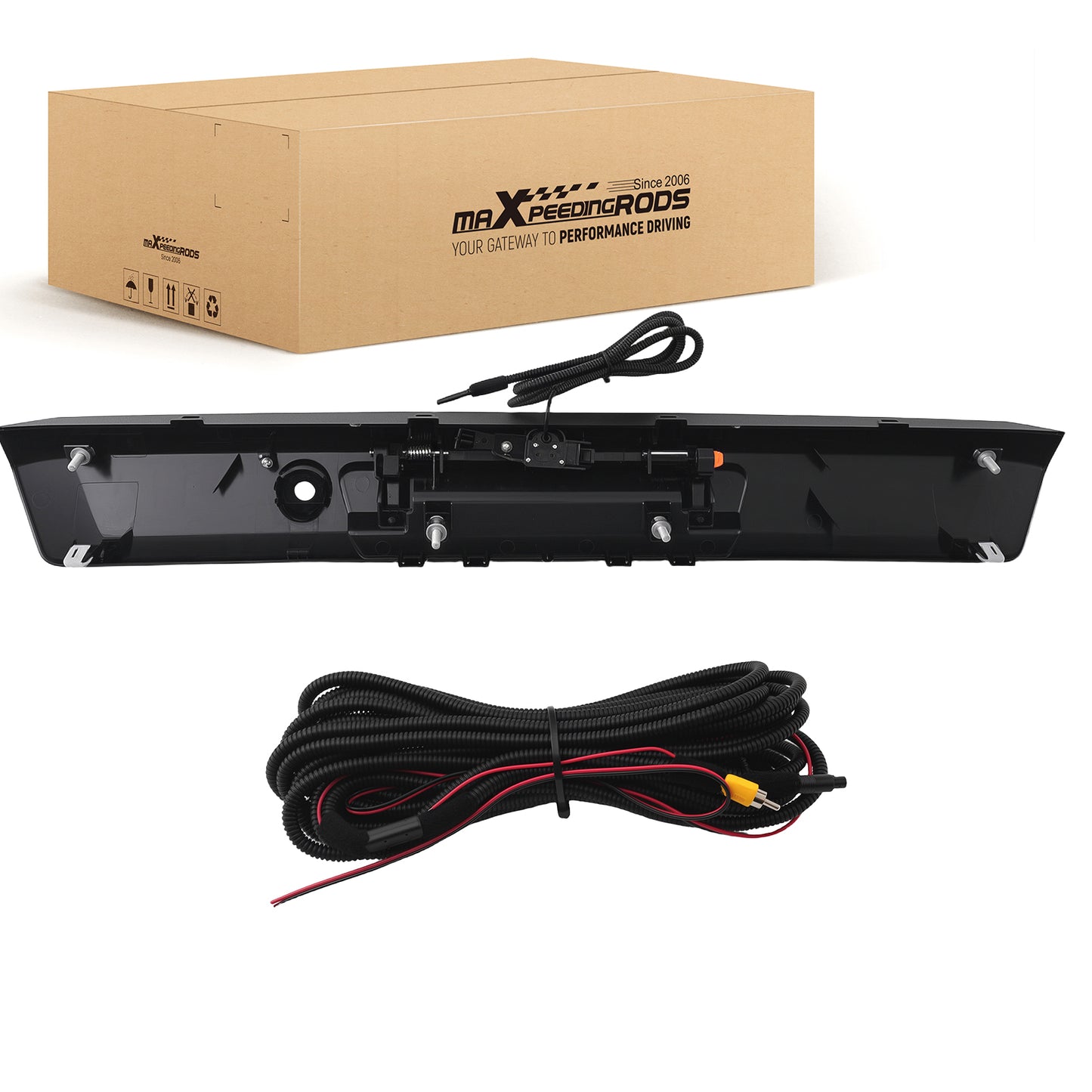 Black Tailgate Handle compatible For Ford F-250 F-350 2017-2020 HC3Z9943400PB w/ Camera
