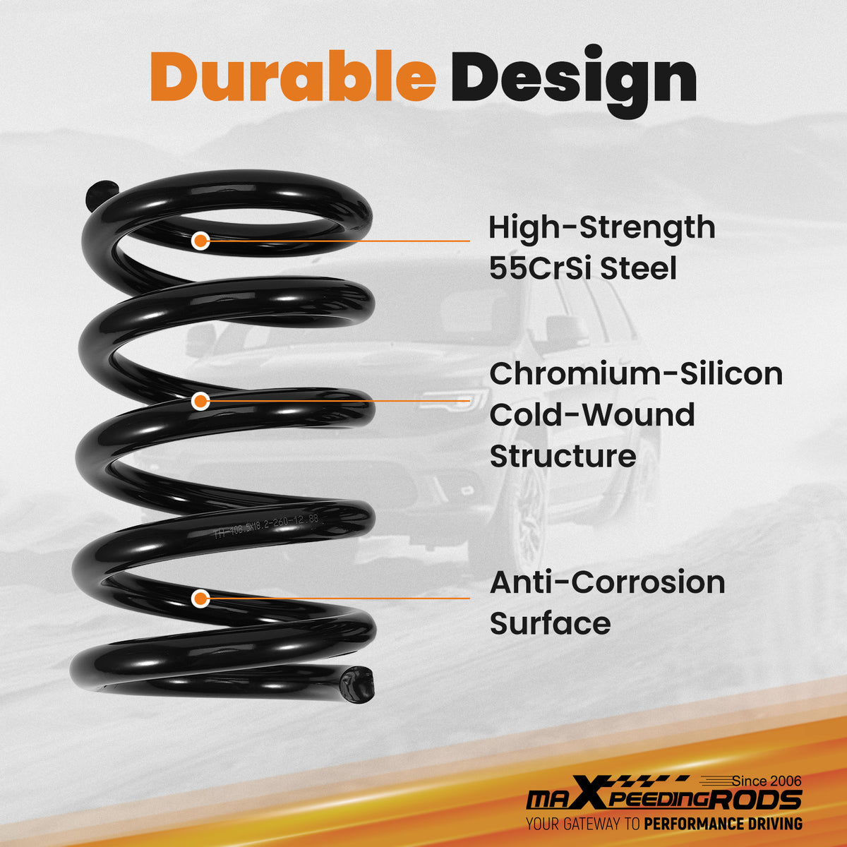 3 Drop Coil Kit compatible For Dodge Ram 1500 02-08 2WD Front Suspension Springs