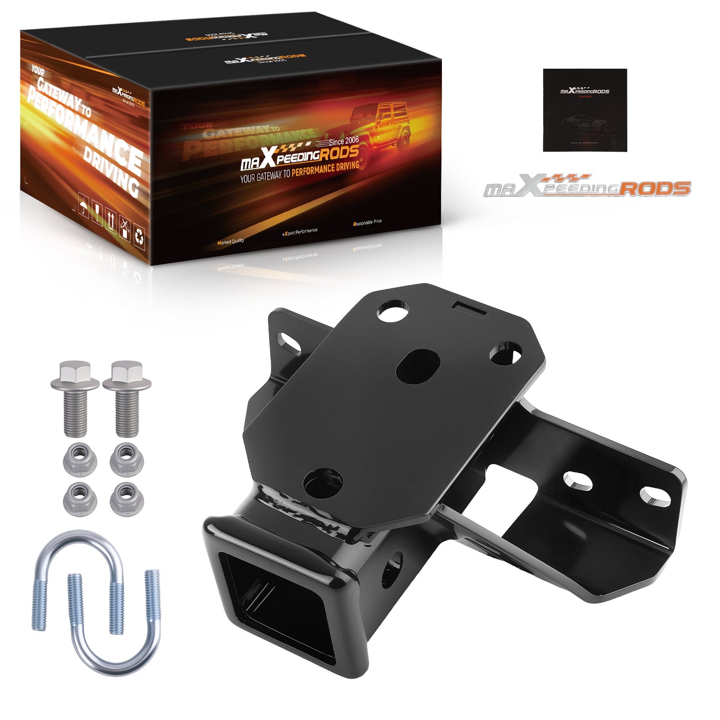2 ATV Receiver Hitch compatible For Kawasaki Brute Force 650 750 4x4i 2005-2024 Steel
