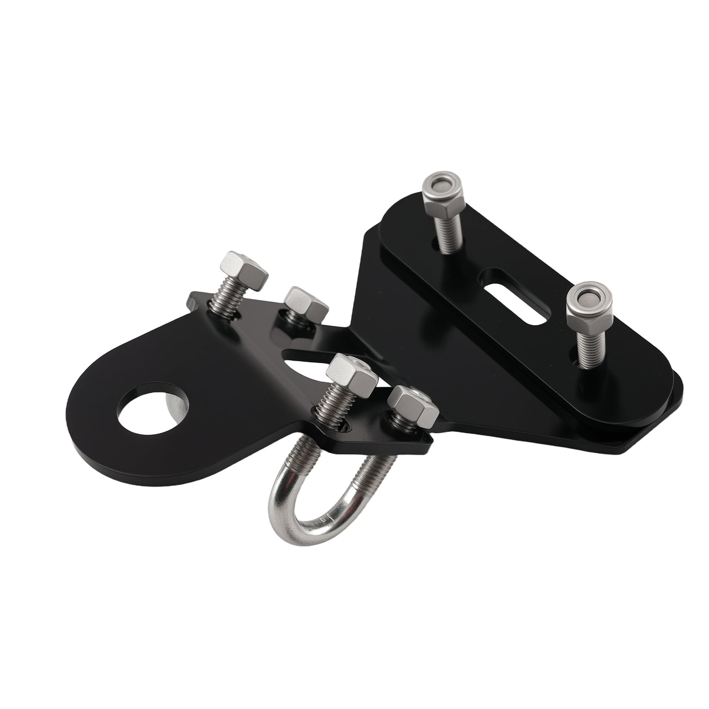 Black Rear Trailer Hitch compatible for Yamaha Raptor 90/Grizzly 90 2019-2024 Steel