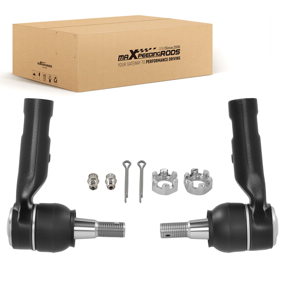 Front Outer Tie Rod End Link Assembly for 2013 2014 2015 2016 2017 2018 compatible for Ram 1500