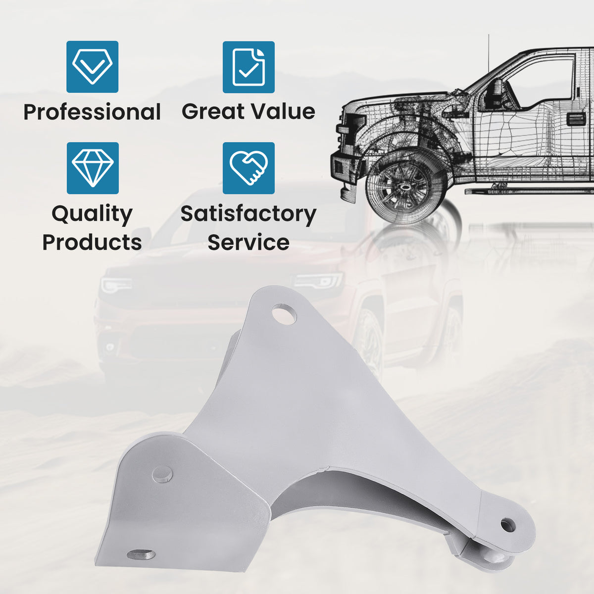 Front Track Bar Drop Bracket compatible For Ford F250/F350 1999-2004 4WD w/ 6''-8