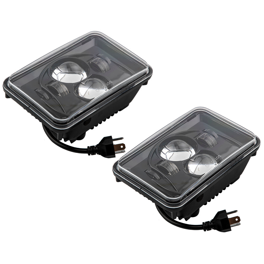 4x6 Inch LED Headlight 60W Sealed Beam compatible For Freightliner FLD112 H4652 H4666 x2