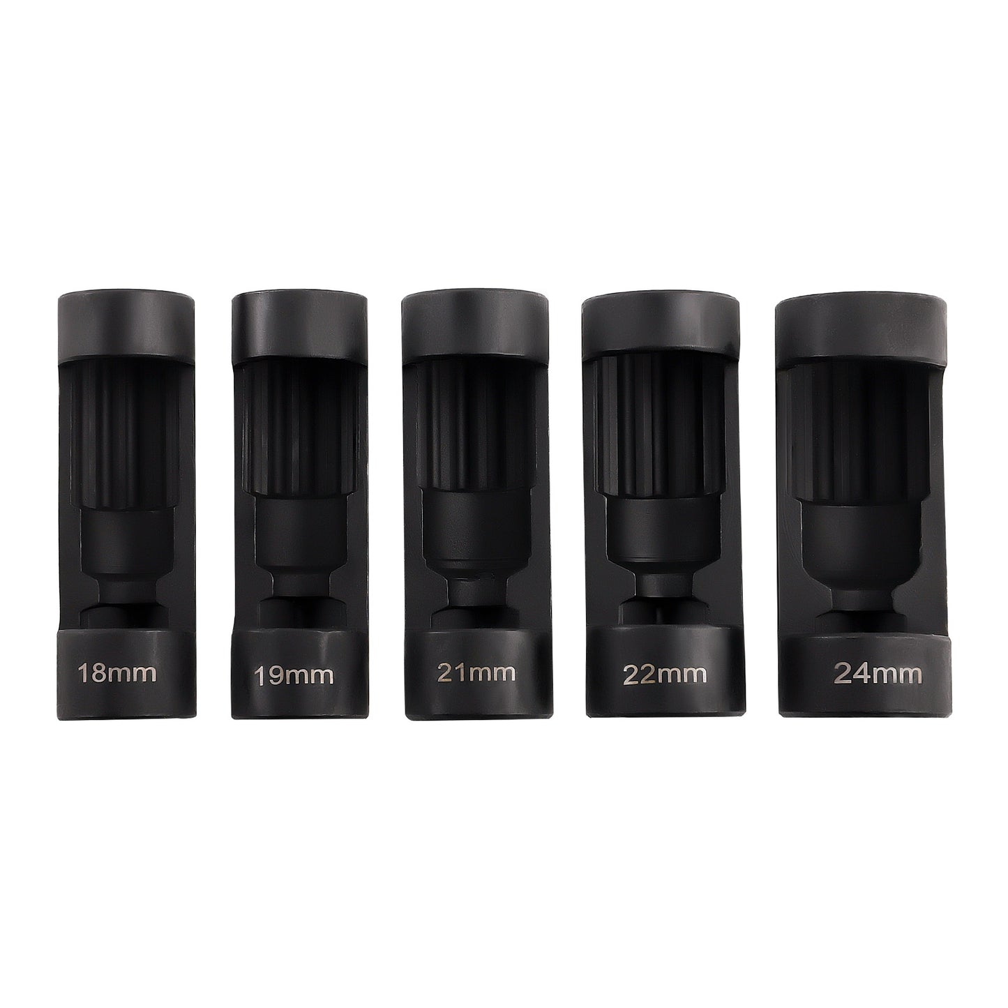 5pcs Strut Nut Socket 18mm 19mm 21mm 22mm 24mm 1/2 Drive Suspension Shock Tool