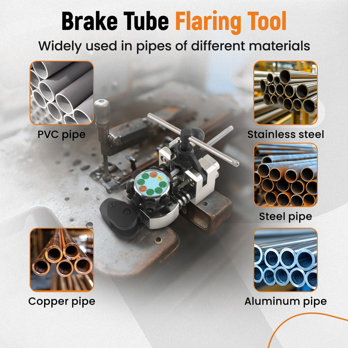 Brake Pipe Flaring Tool Tube Brake Line Flaring Tool KitSteel Copper Tube
