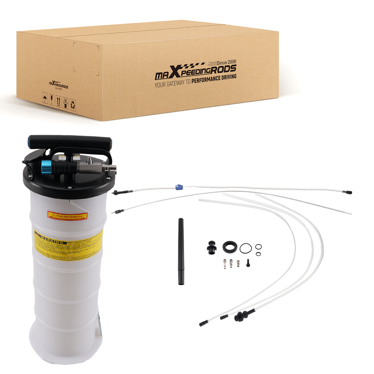 Fluid Extractor Pneumatic or Manual Oil Change Vacuum Pump 1.74Gallon/6.5L