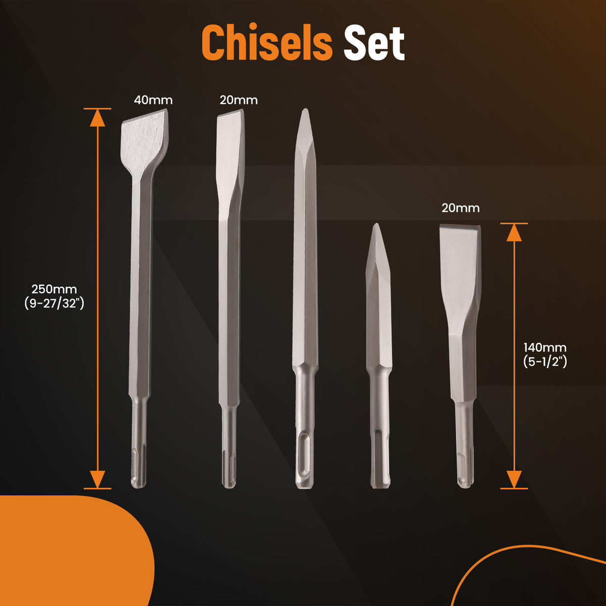 Hammer Bits Drill Bit Chisel For SDS Plus Rotary Groove Concrete