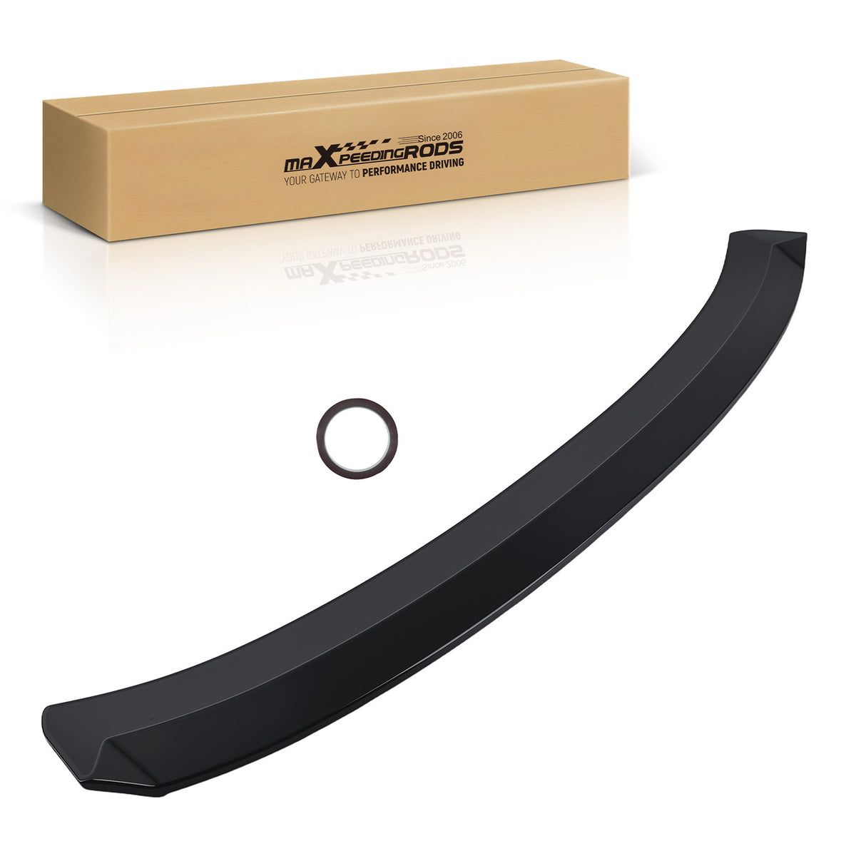 Rear Window Roof Spoiler compatible For Honda Civic Sedan 2016-2021 Gloss Black Sport Style