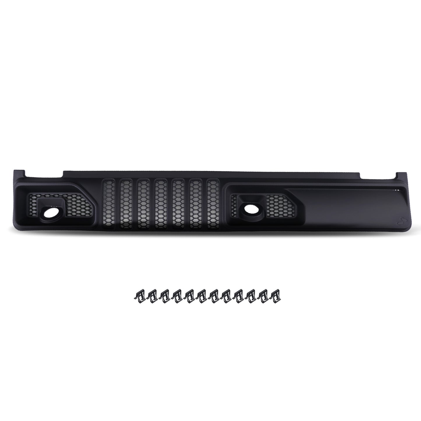 Black Cowl Grille compatible For Jeep Gladiator/Wrangler 2018-2024 68307260AC Front