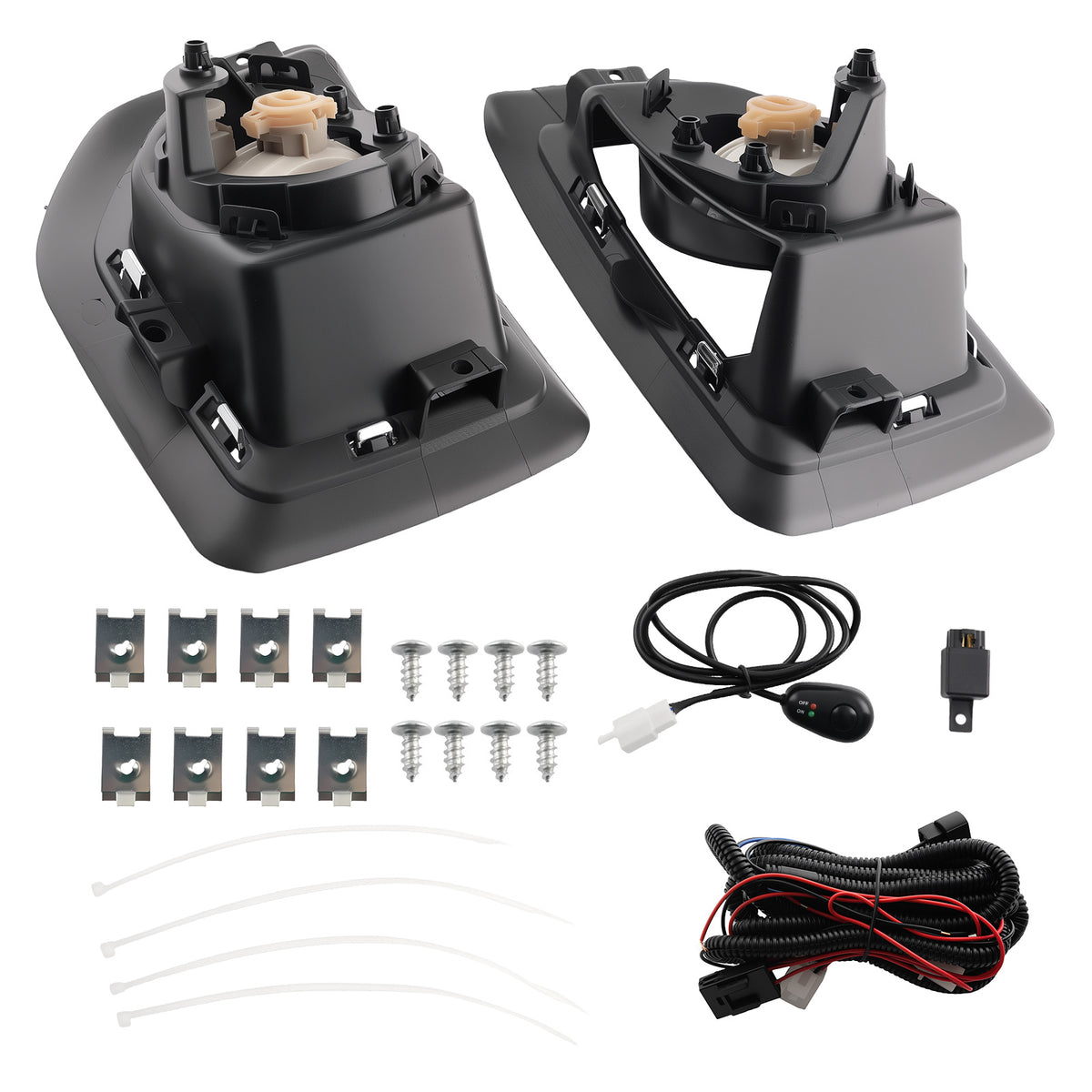 Fog Lights Front Bumper Lamps compatible For GMC Sierra 2500HD 3500HD 2015-2019 with Bulbs