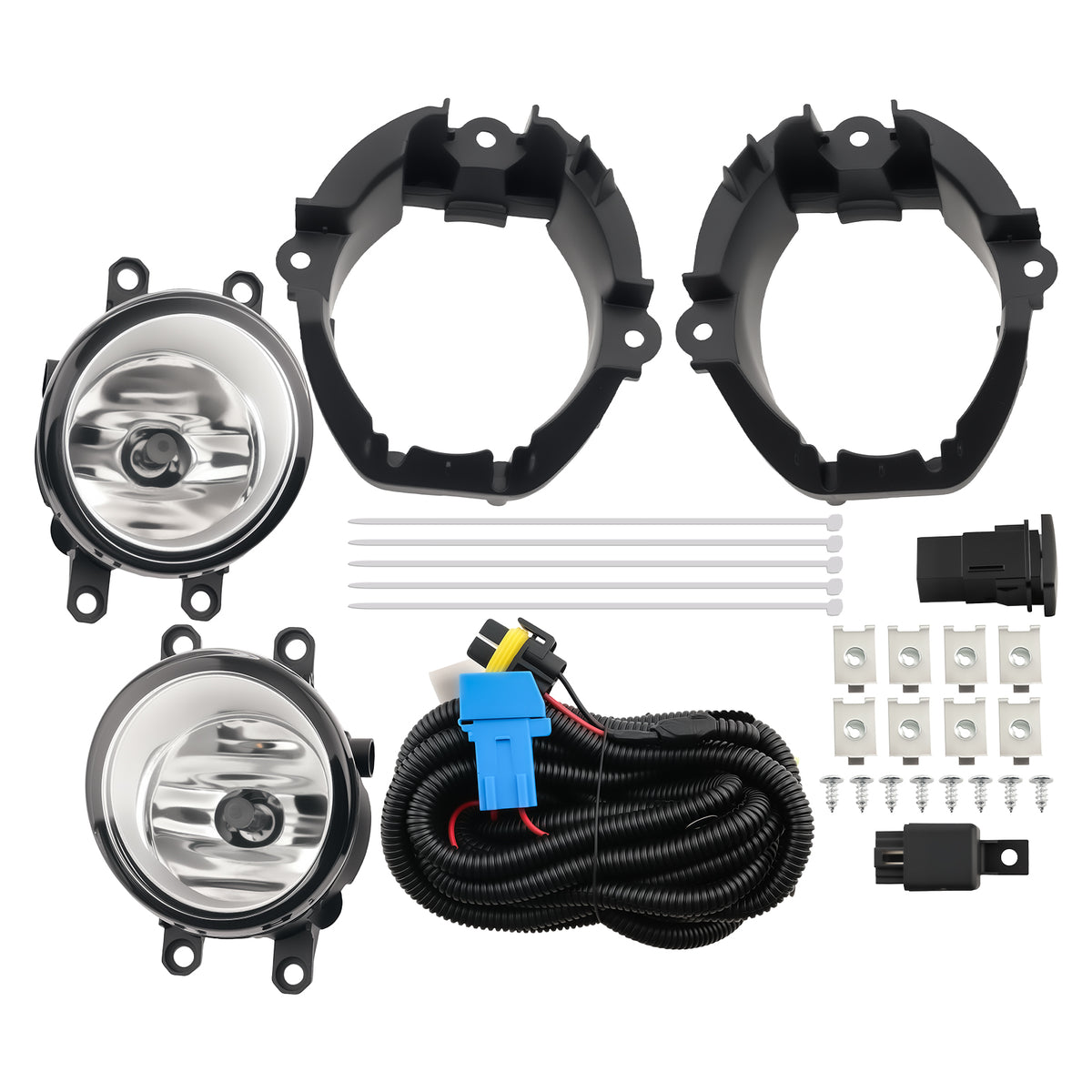 Bumper Fog Lights Lamps compatible For Toyota Rav4 2006 2007 2008 W/ SwitchWiring Kit