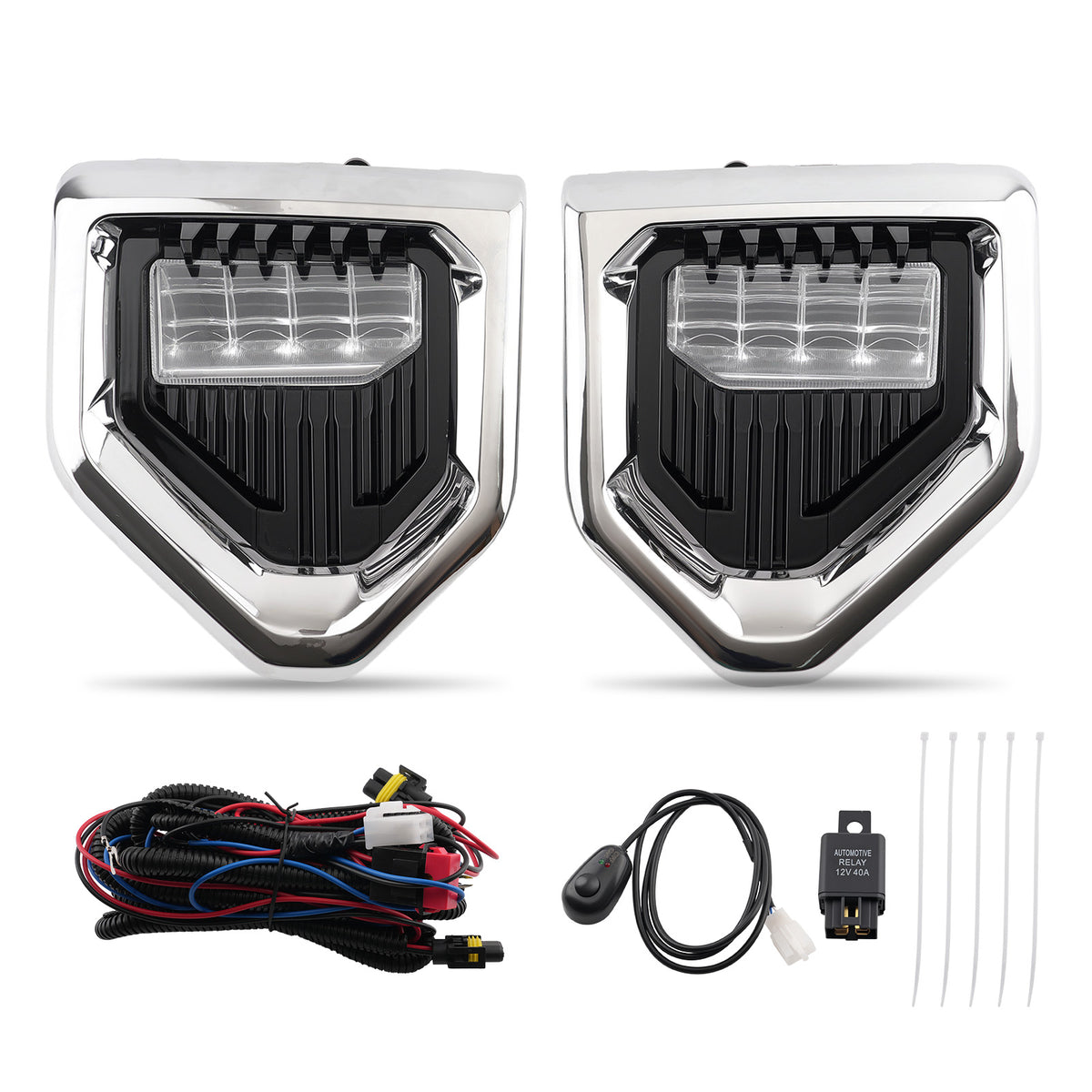 Left Right Fog Light Set compatible For GMC Sierra 1500 compatible For Denali 2019-2022 GM2593331 84220376