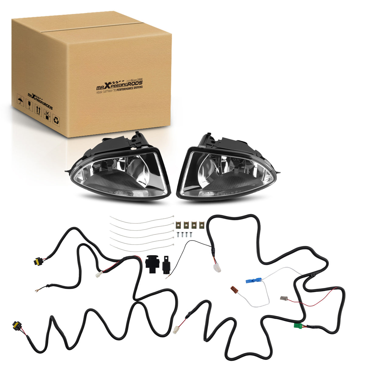 Fog Lamp Assembly compatible For Honda Civic 2004-2005 08V31-S5D-102A Clear Halogen