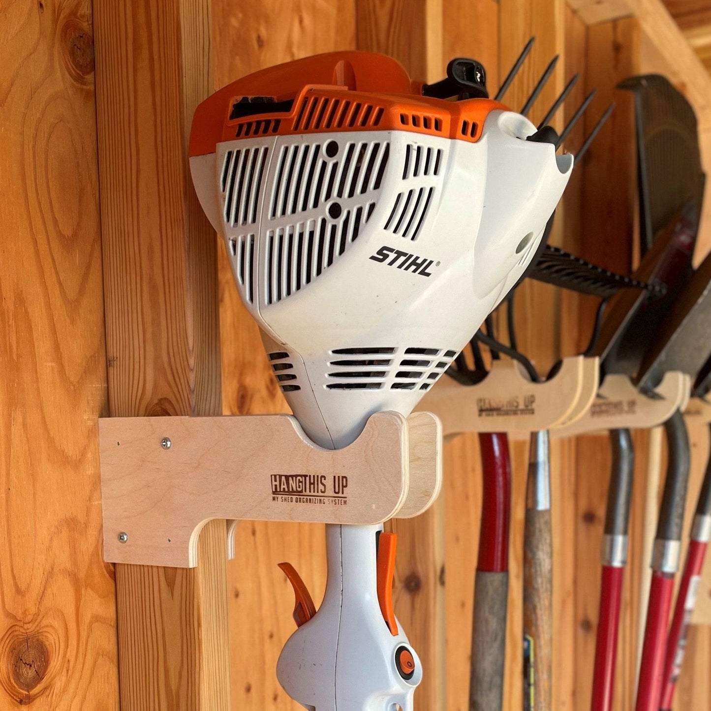 Weed Whacker Organizer – Shed Tool Rack for Yard Storage