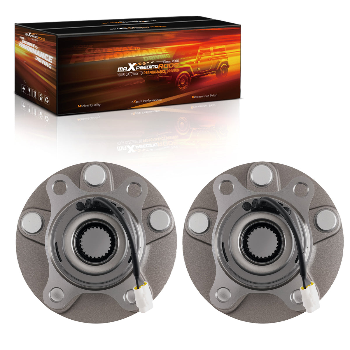Rear L+R Wheel Hub Bearing compatible For SUZUKI SX4 2007-2013 AWD 765-3020 512393